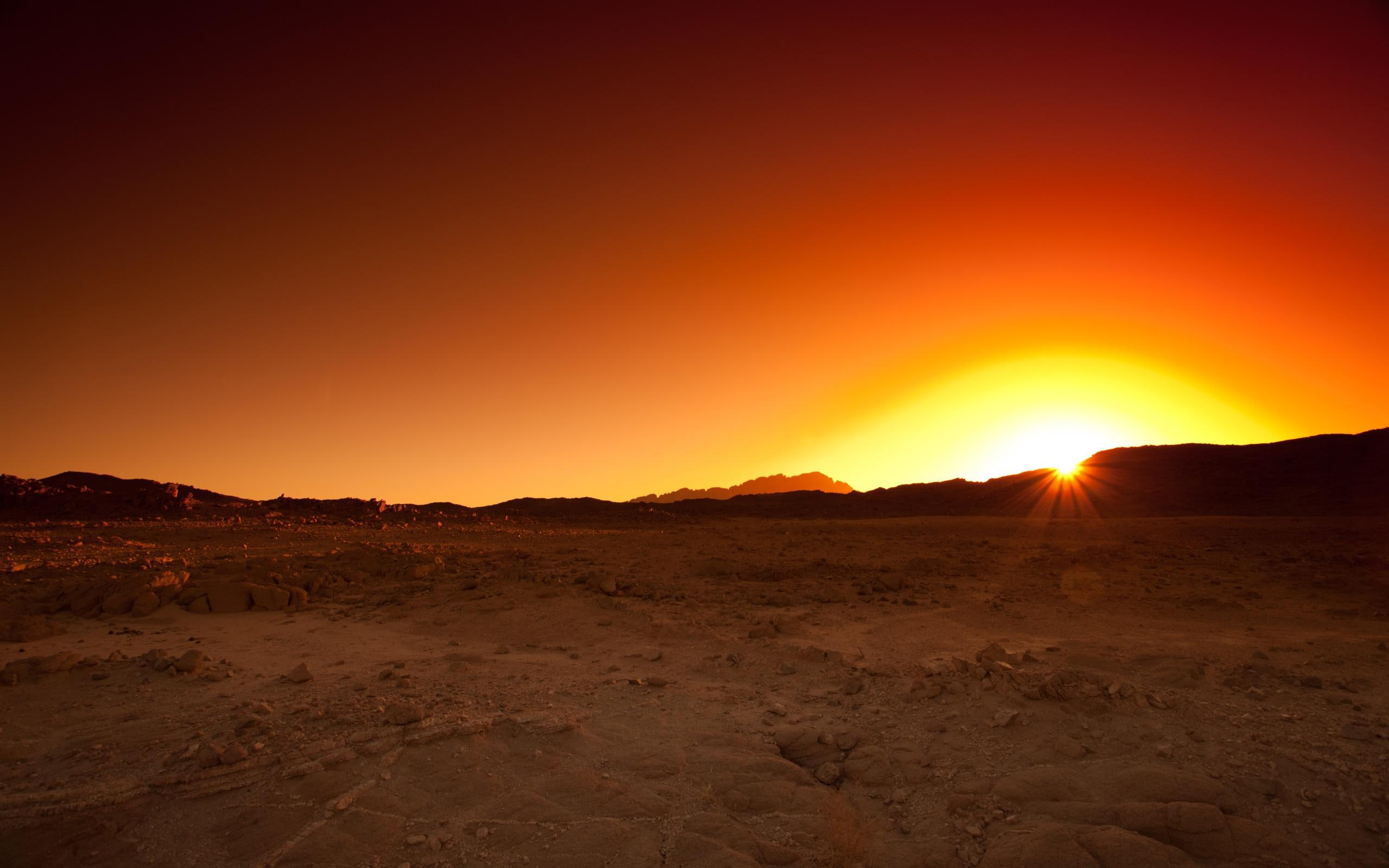 Sunrise Over The Sahara Desert, nature, deserts, nature and landscapes