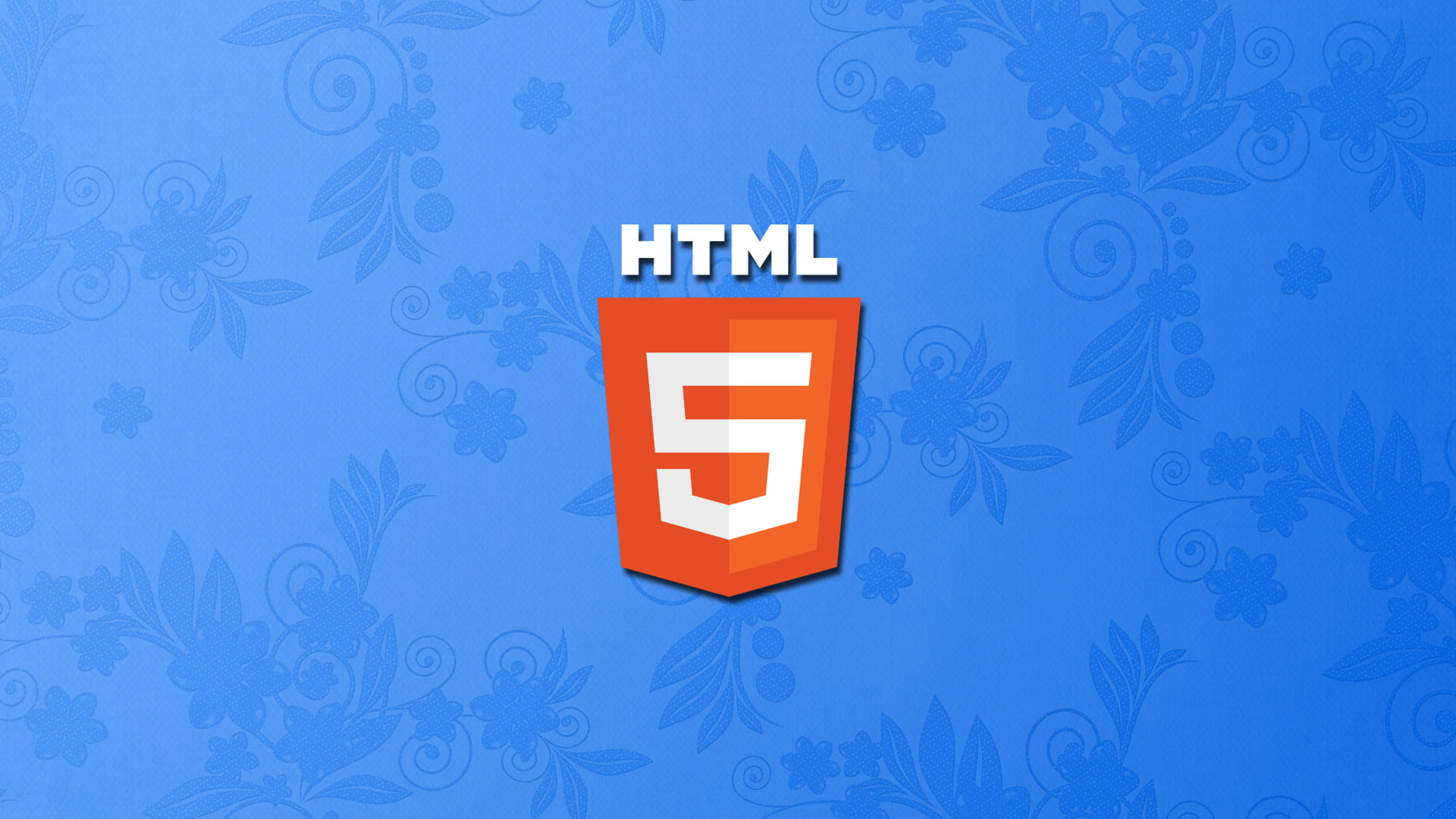 HTML5 logo, Internet, web, blue, pattern, indoors, wallpaper
