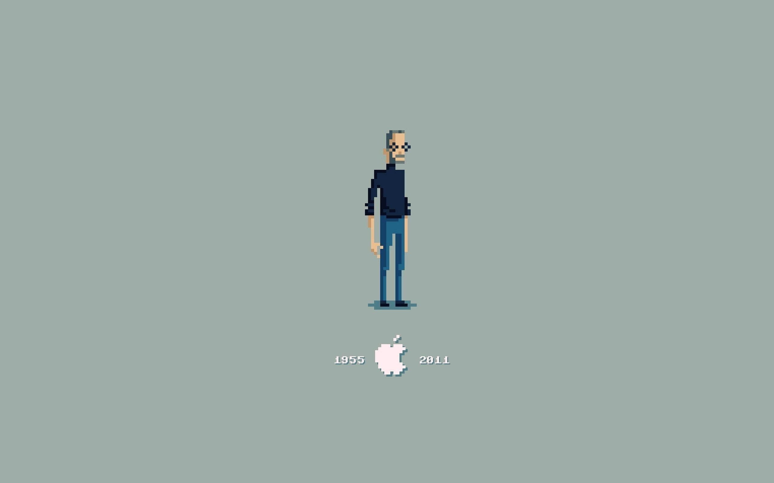 steve jobs apple inc_ pixel art 8 bit minimalism, one person