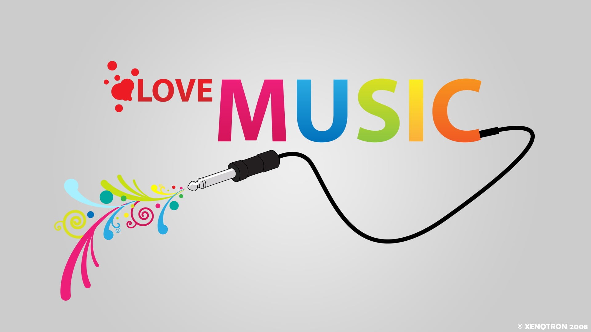 love music text, DJ, Music is Life, western script, multi colored