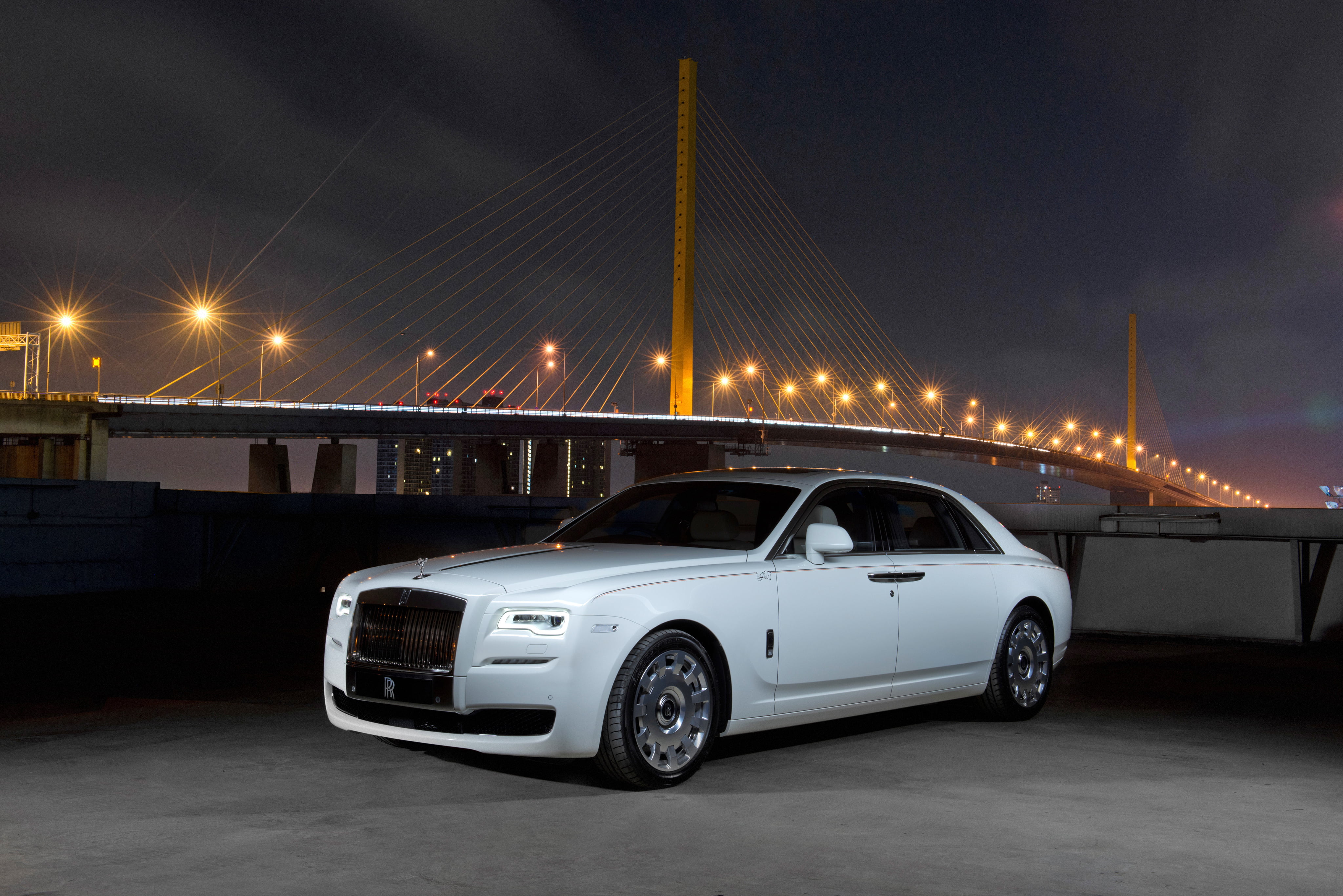 white car, Rolls-Royce, Ghost, GOST, transportation, mode of transportation