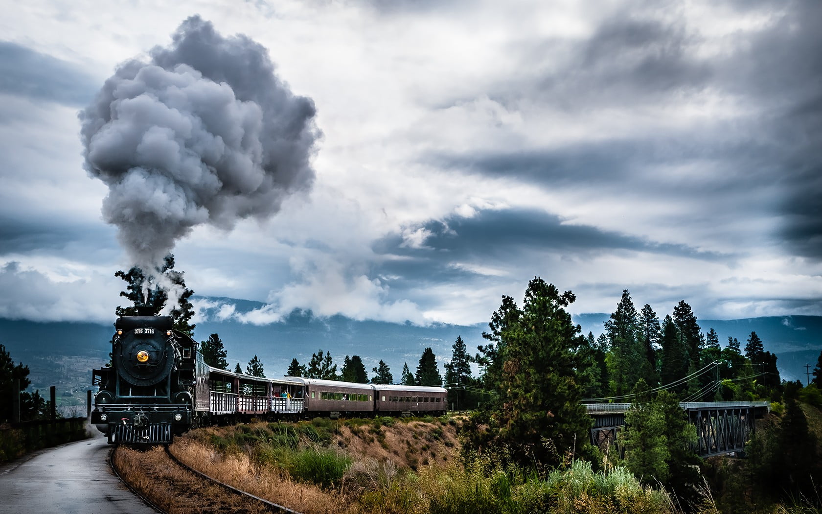 steam locomotive, train, vehicle, cloud - sky, mode of transportation