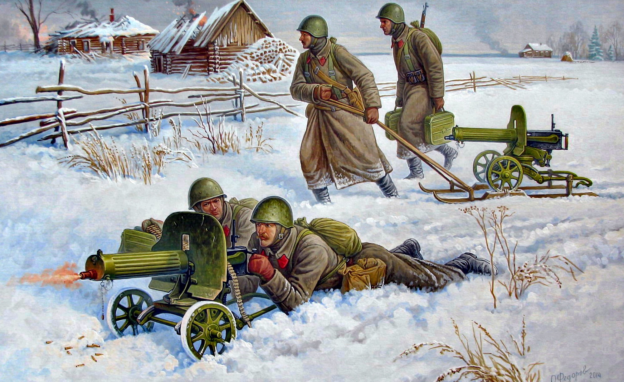 Winter, The great Patriotic war, Soviet, The red army, The second World war