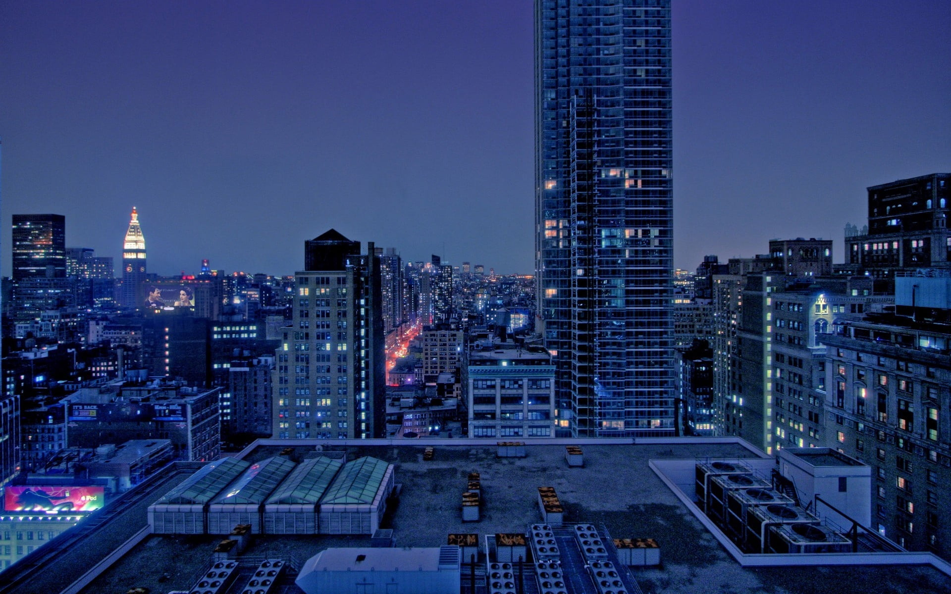 city skyscraper, night, cityscape, urban Skyline, urban Scene