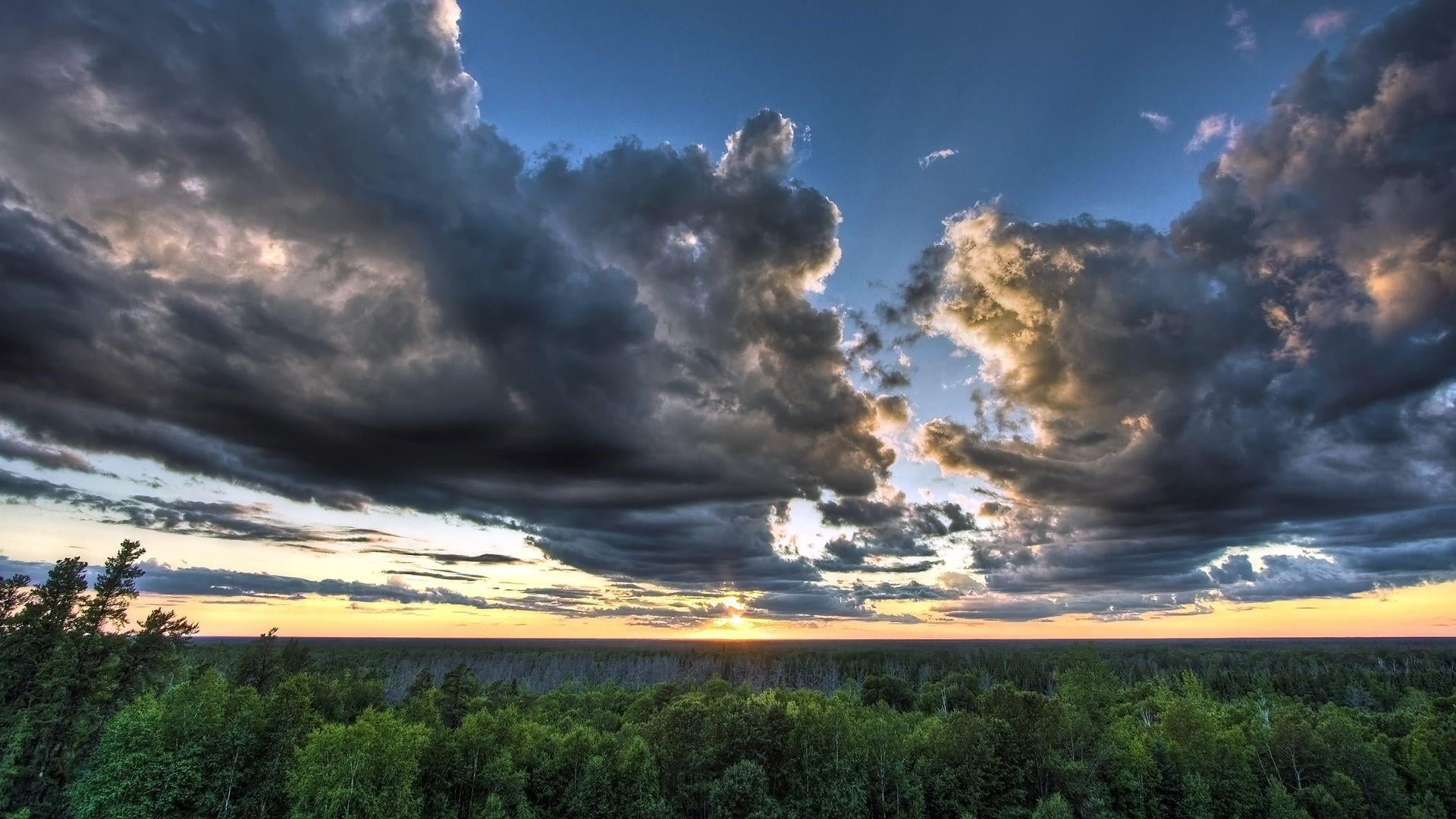 cloudy sky, clouds, sunset, nature, cloud - sky, storm, environment