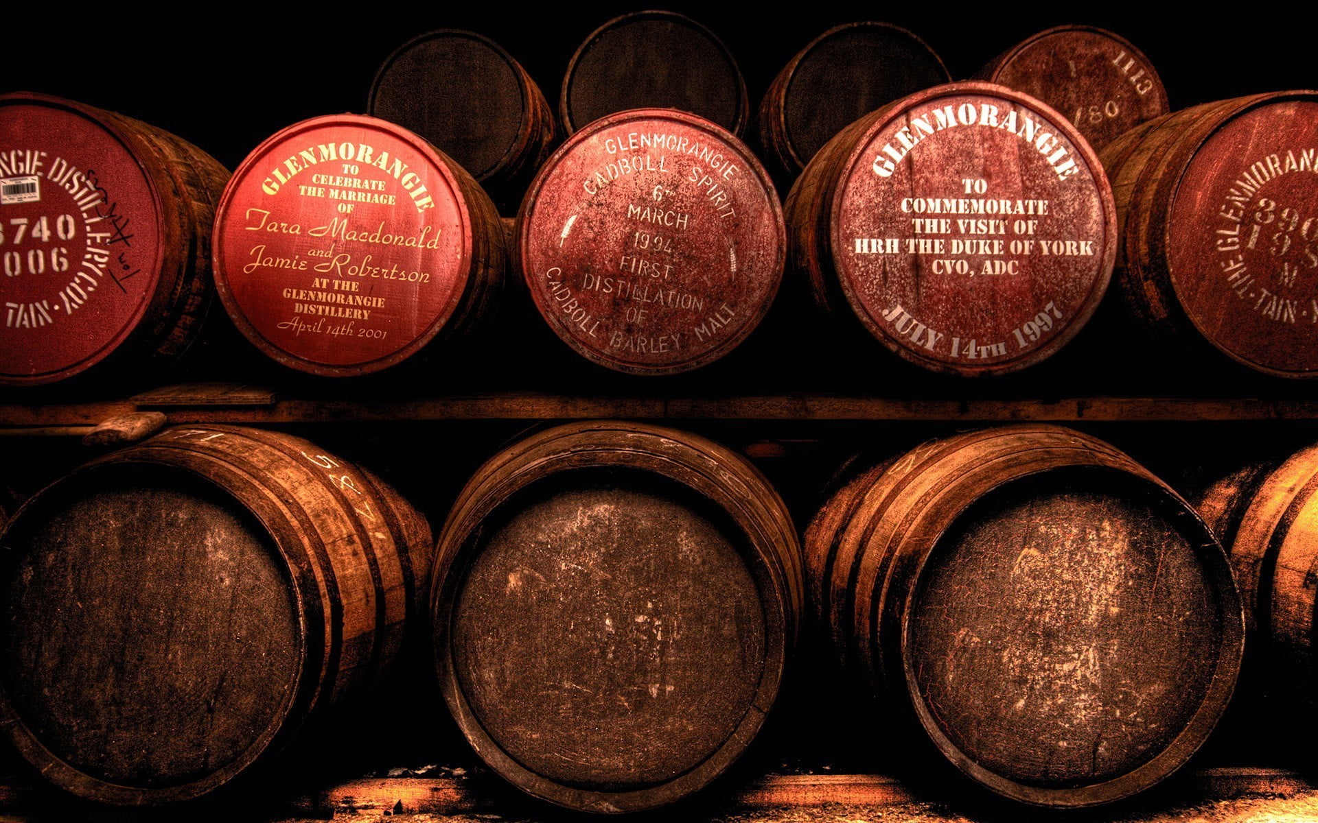 interior, cellars, brown, whisky, Scotland, barrels, Glenmorangie