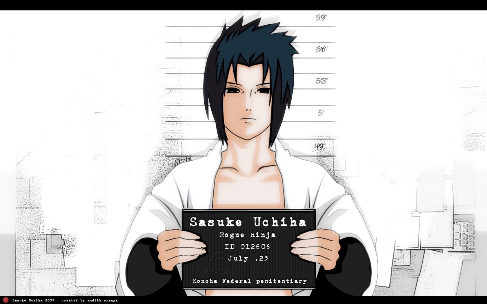 Naruto Sasuke Uchiha digital wallpaper, Anime, one person, front view