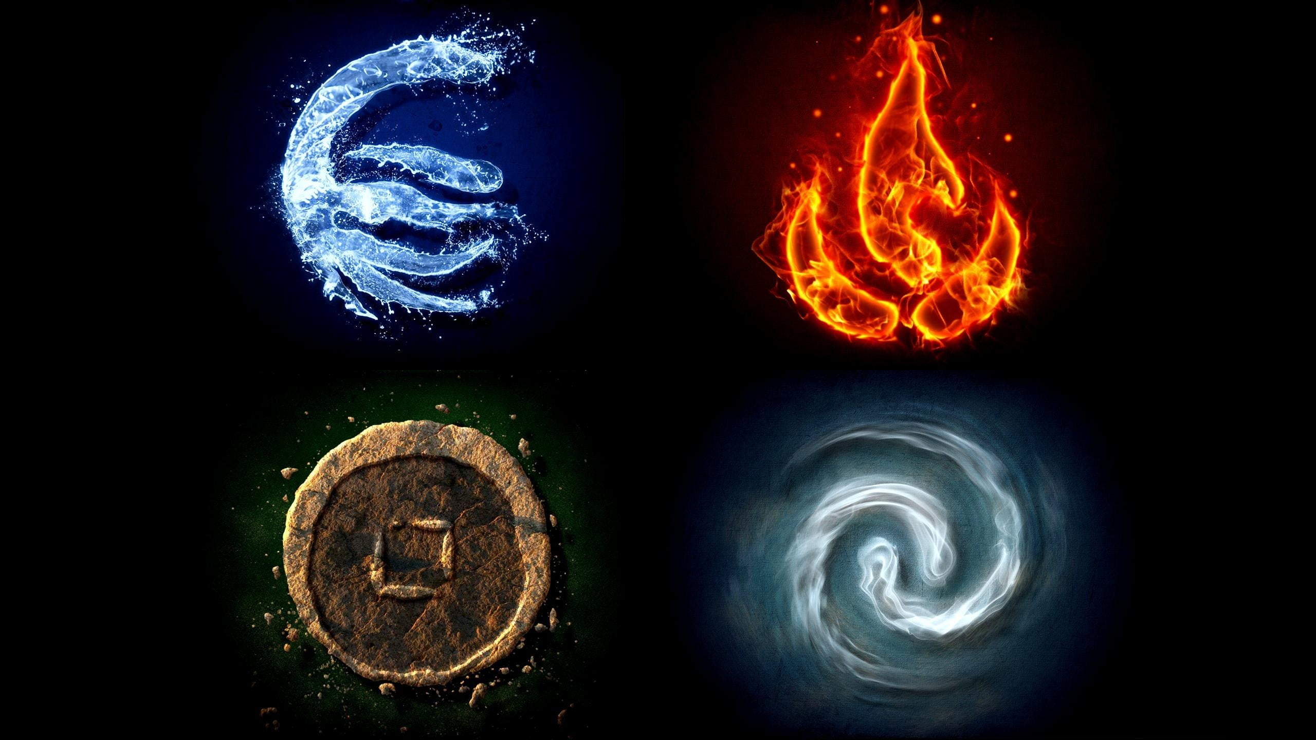 four element logos, Avatar, Avatar: The Last Airbender, elements