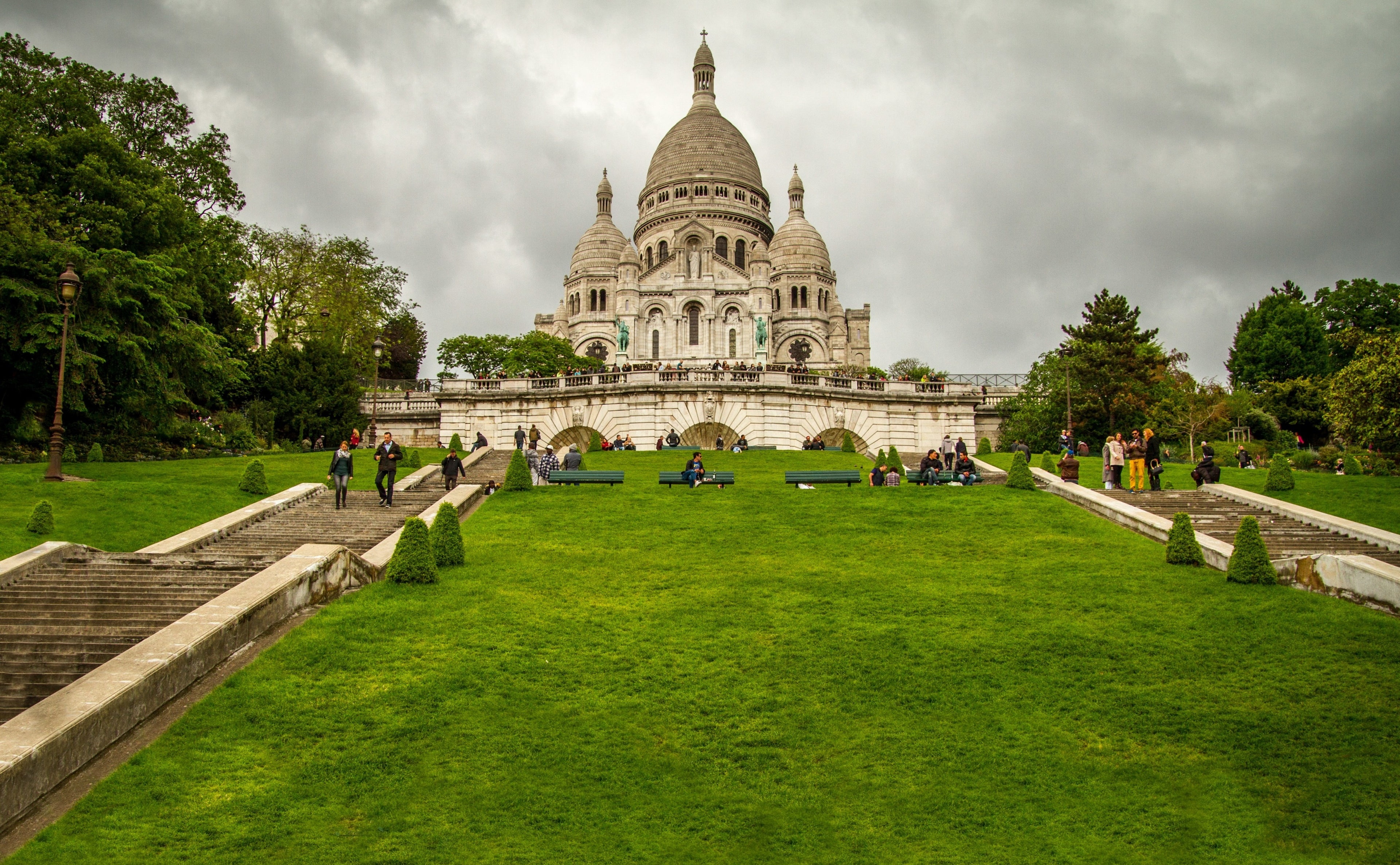 Sacre Coeur Basilica, Paris, France, Europe, Travel, Hill, Church