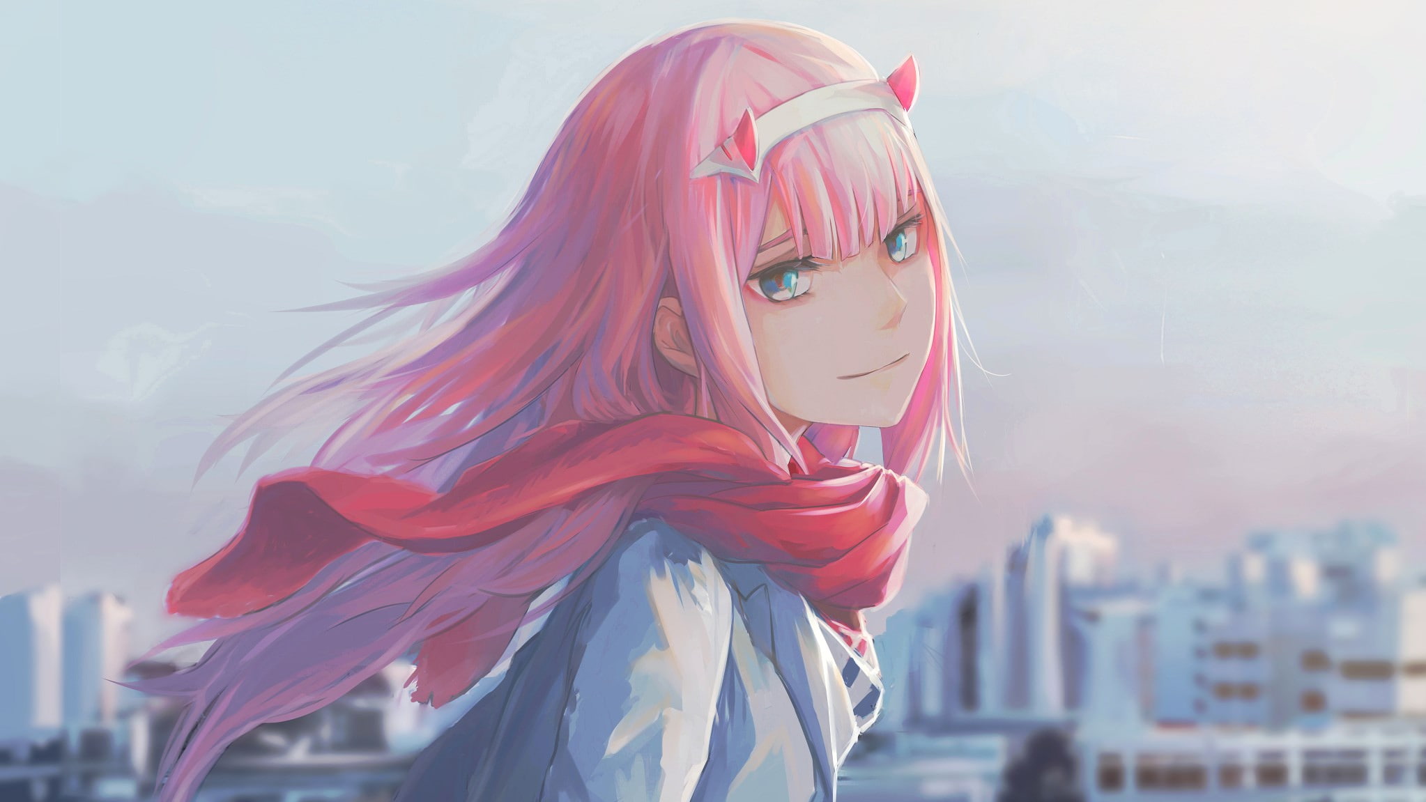 anime, anime girls, Zero Two (Darling in the FranXX), pink hair