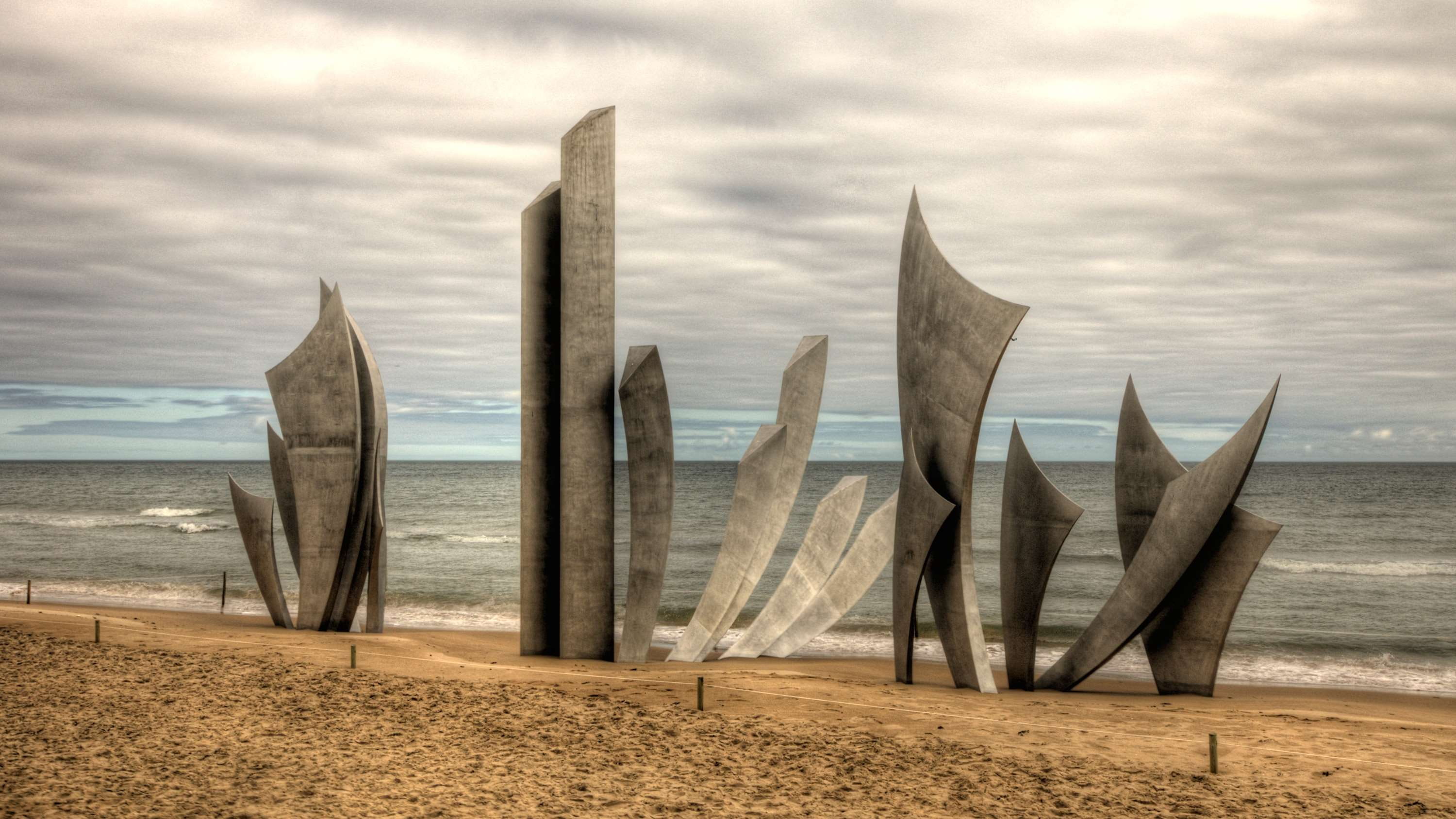 beach, d day, dog green, france, monument des braves, normandy