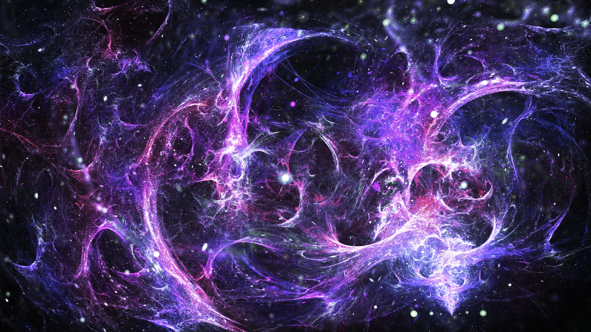 cuantic kingdom, nebula, galaxy, plasm, stars, digital art