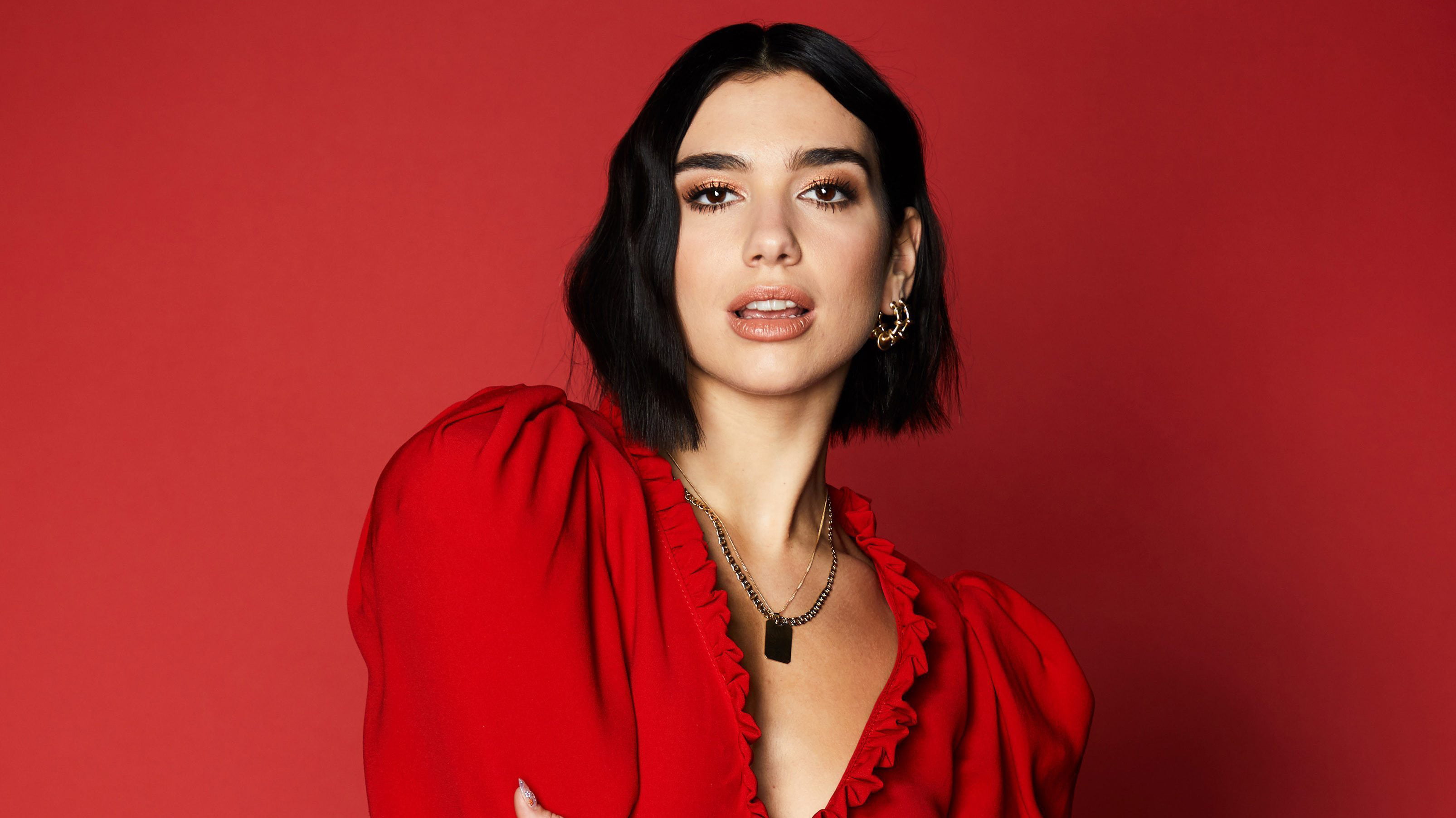 Singers, Dua Lipa, Black Hair, Brown Eyes, Earrings, English