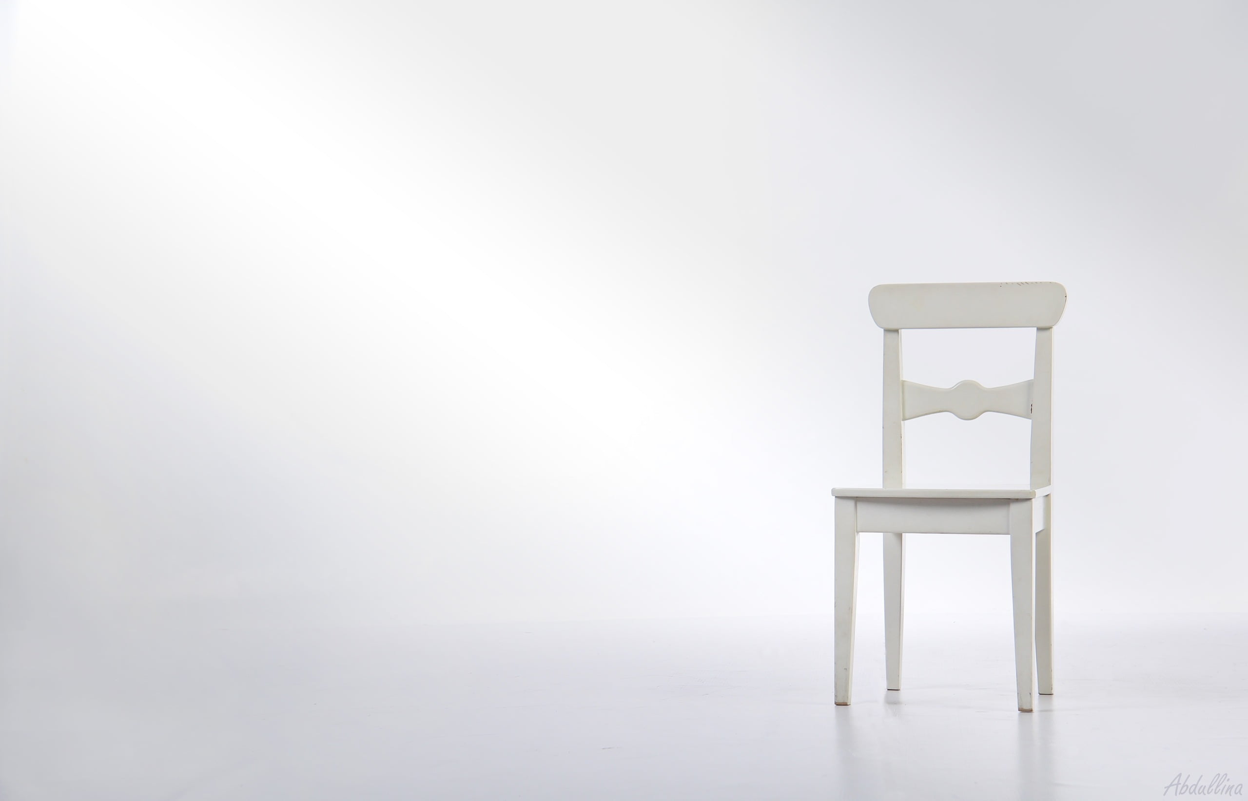white wooden chair, furniture, minimalism, Studio, wood - Material