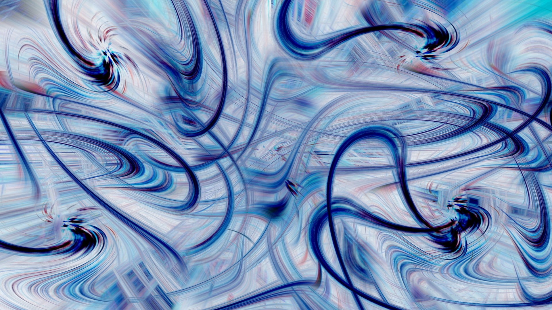 blue and white wave digital wallpaper, line, shape, background