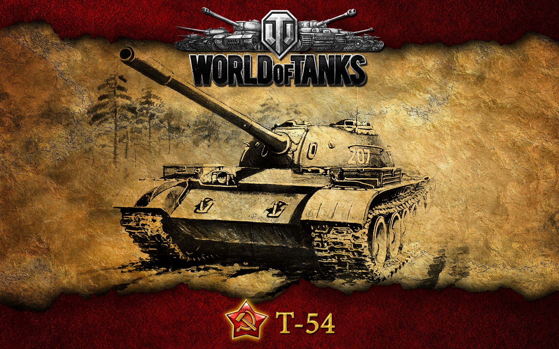 World of Tanks T-54 wallpaper, cockroach, USSR, WoT, weapon, army