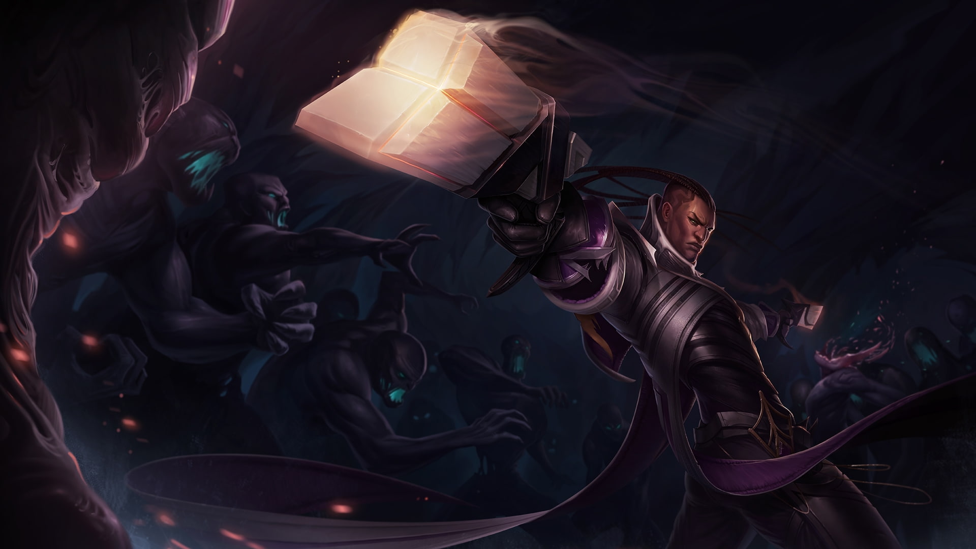 league of legends, lucian, guns, monsters, artwork, Games, real people