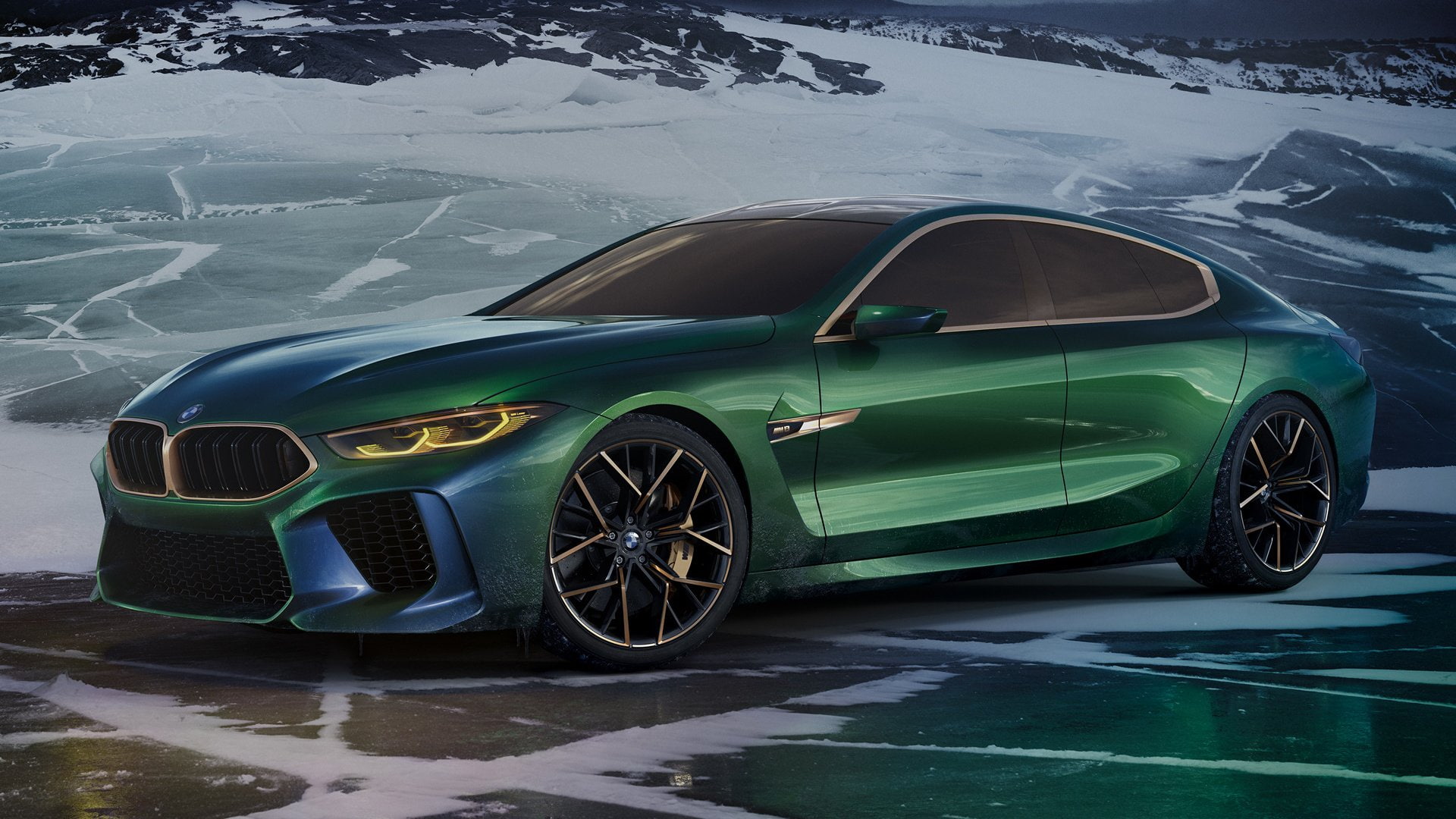 BMW, BMW M8 Gran Coupe, Car, Concept Car, Green Car, Luxury Car