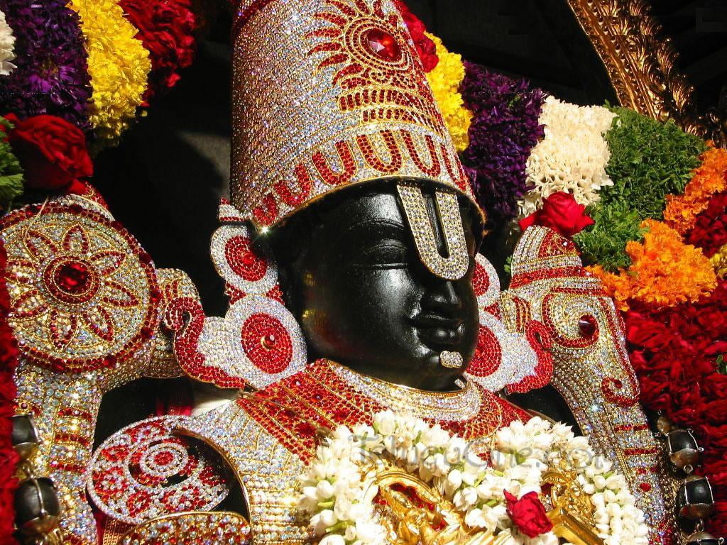 Lord Balaji, religious statue, God, art and craft, flower, flowering plant