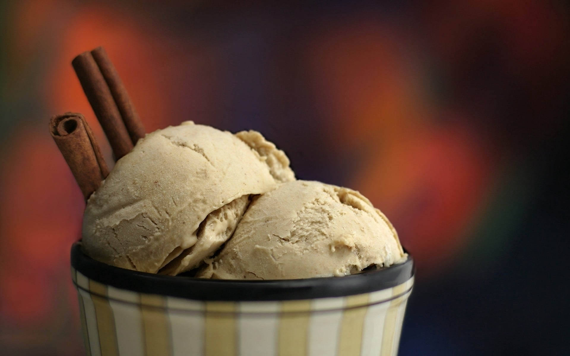 mocha ice cream, cup, cinnamon, food, frozen, dessert, cold - Temperature