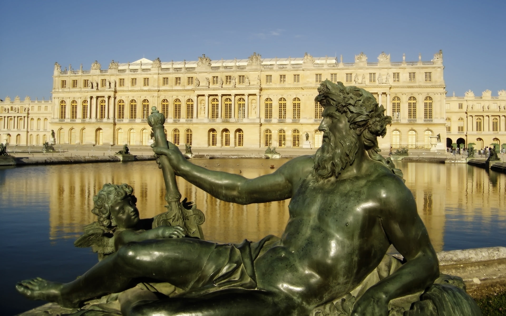 Palace of Versailles, poseidon figurine