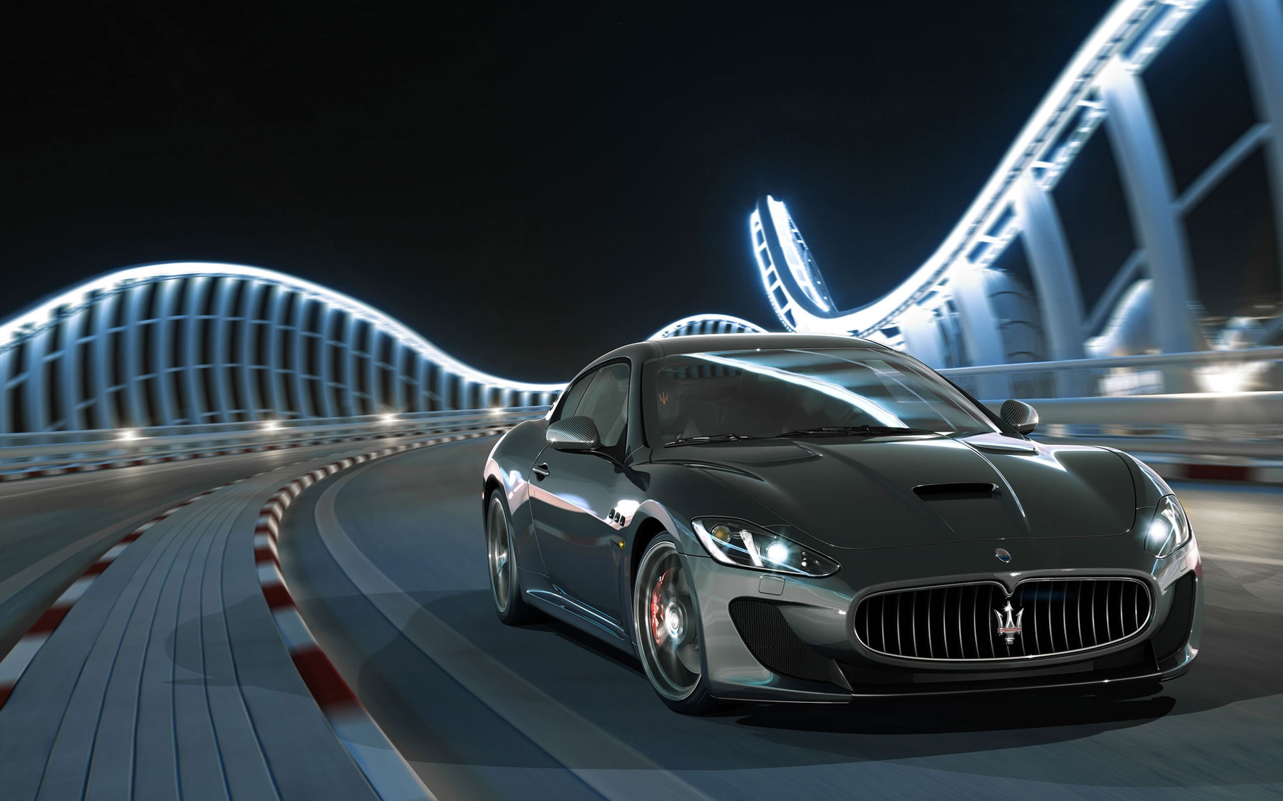 Fantastic, Maserati Ghibli, Car, Night, Road