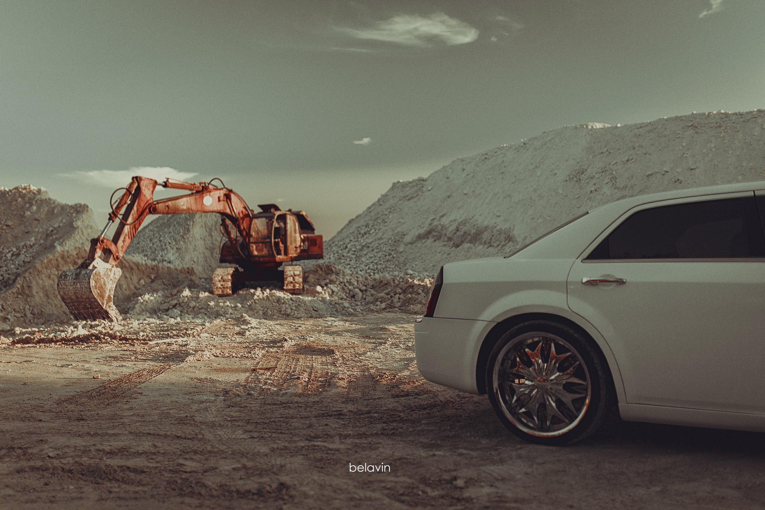 Alexander Belavin, photography, car, excavators, 300c, Chrysler