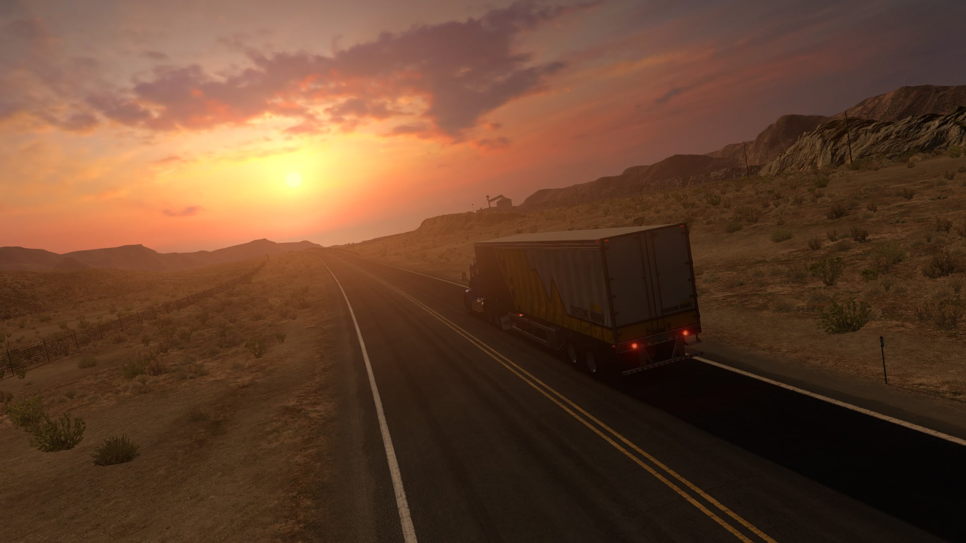 American Truck Simulator, Peterbilt 579, Nevada Desert