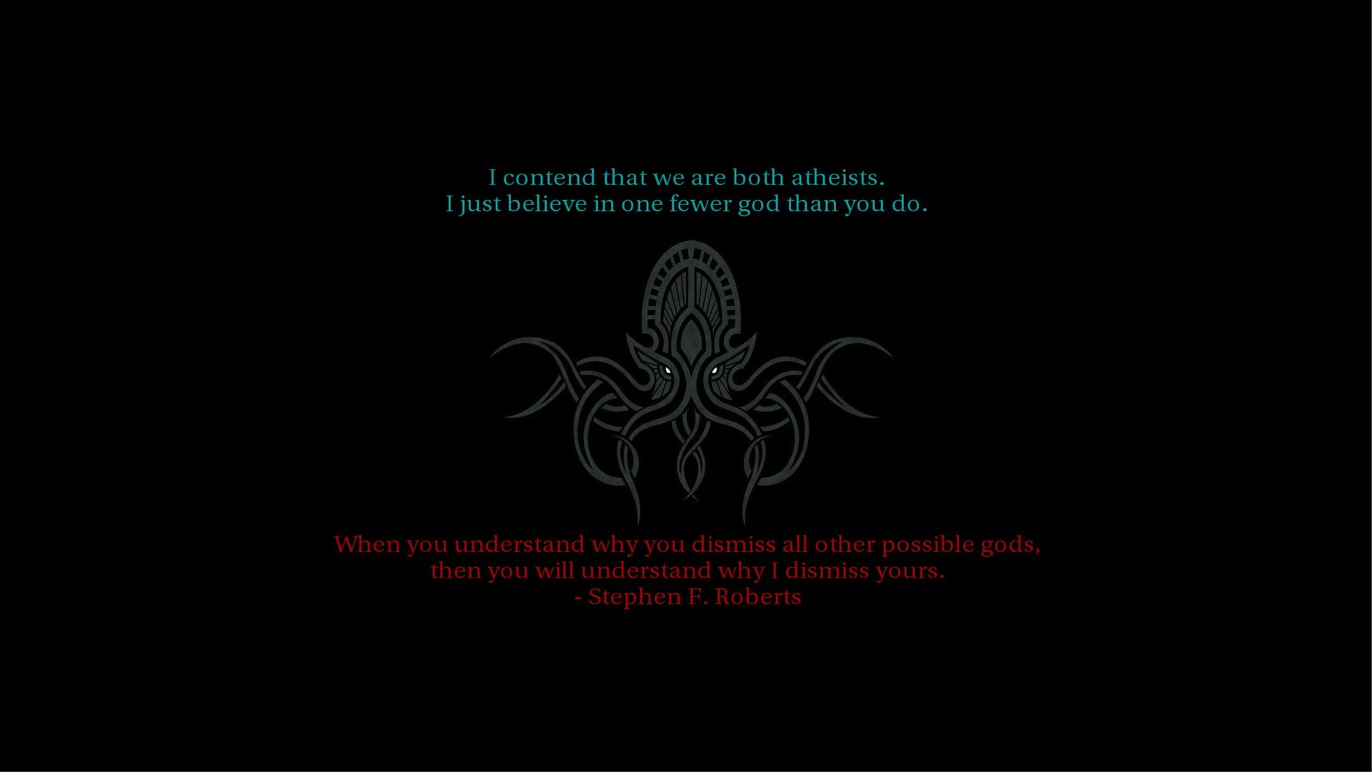atheism, cthulhu, quotes, religion