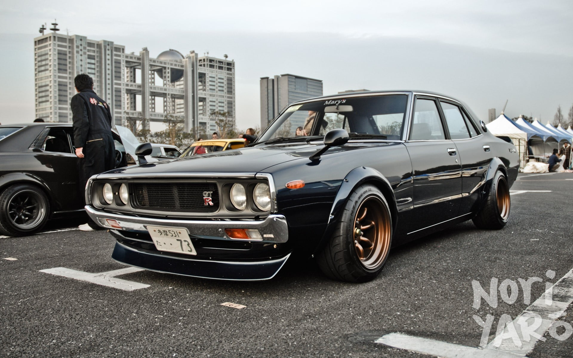 black sedan, vehicle, car, Nissan GTR, Japan, Nissan Skyline GT-R