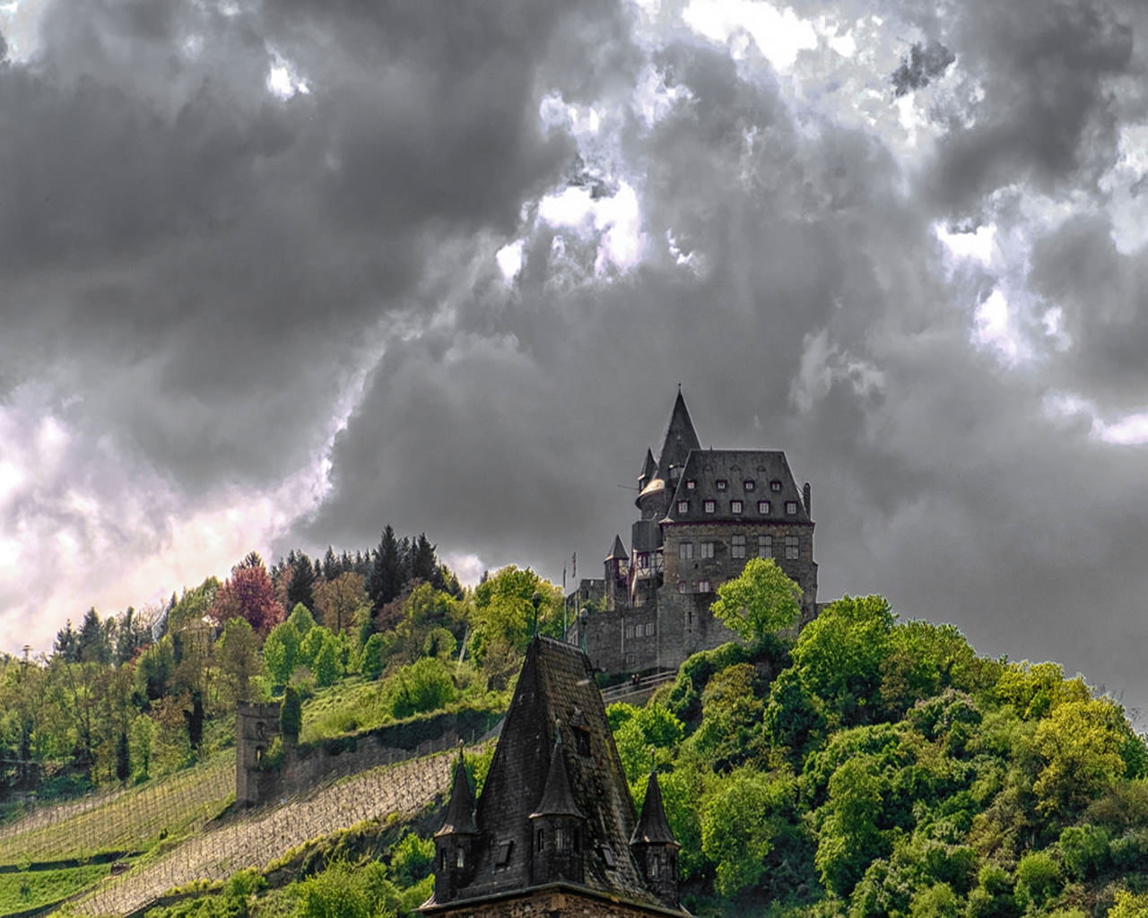 Burg Stahleck, history, architecture, the past, cloud - sky, religion