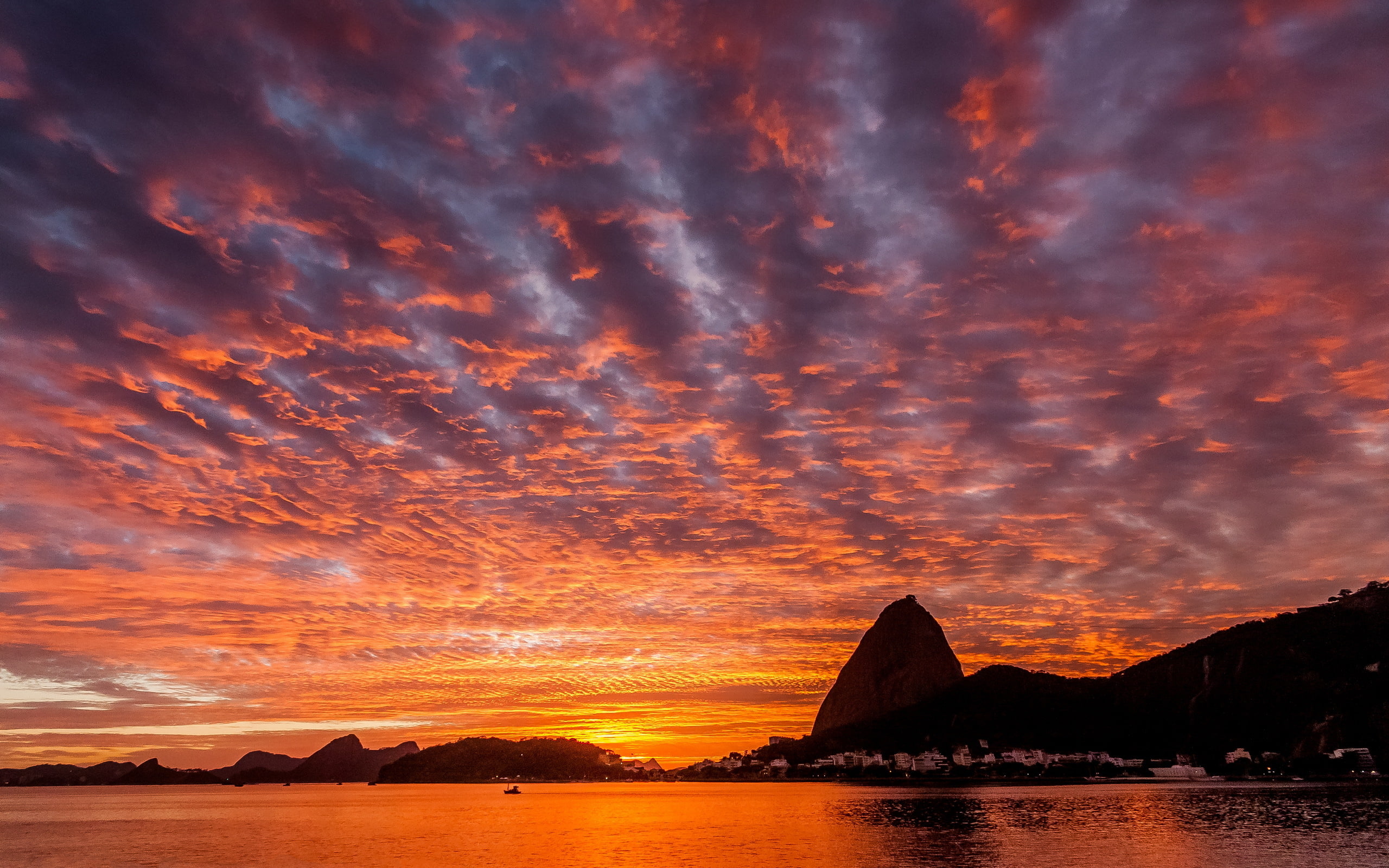 beach, sunset, Brazil, Rio de Janeiro