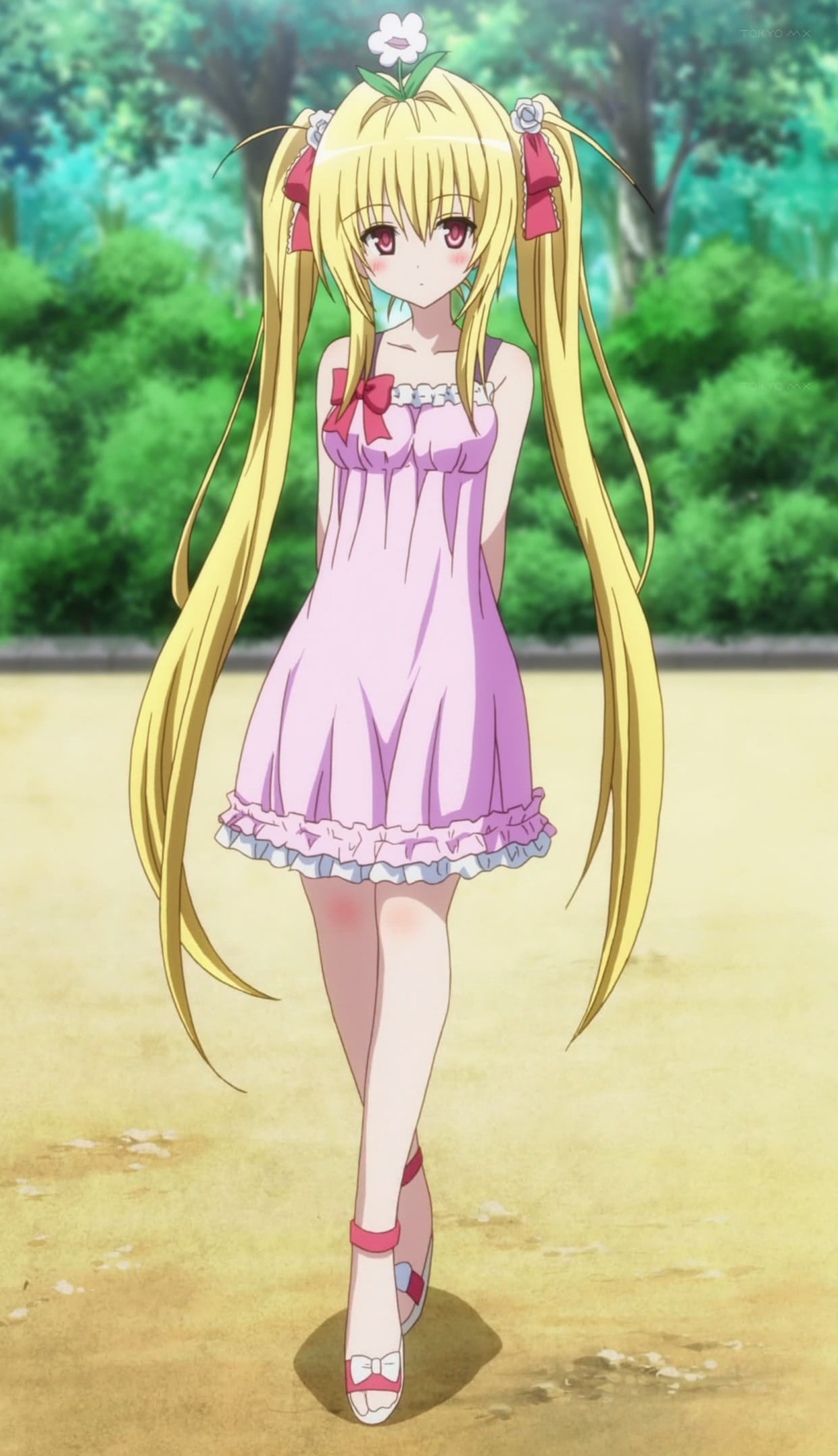 Golden Darkness, To Love-ru, long hair, blonde, red eyes, twintails