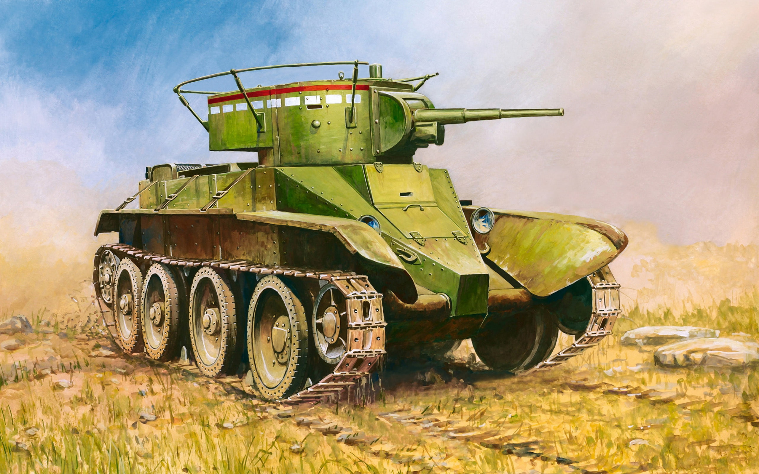 green world war 2 tank wallpaper, easy, gun, art, artist, machine gun