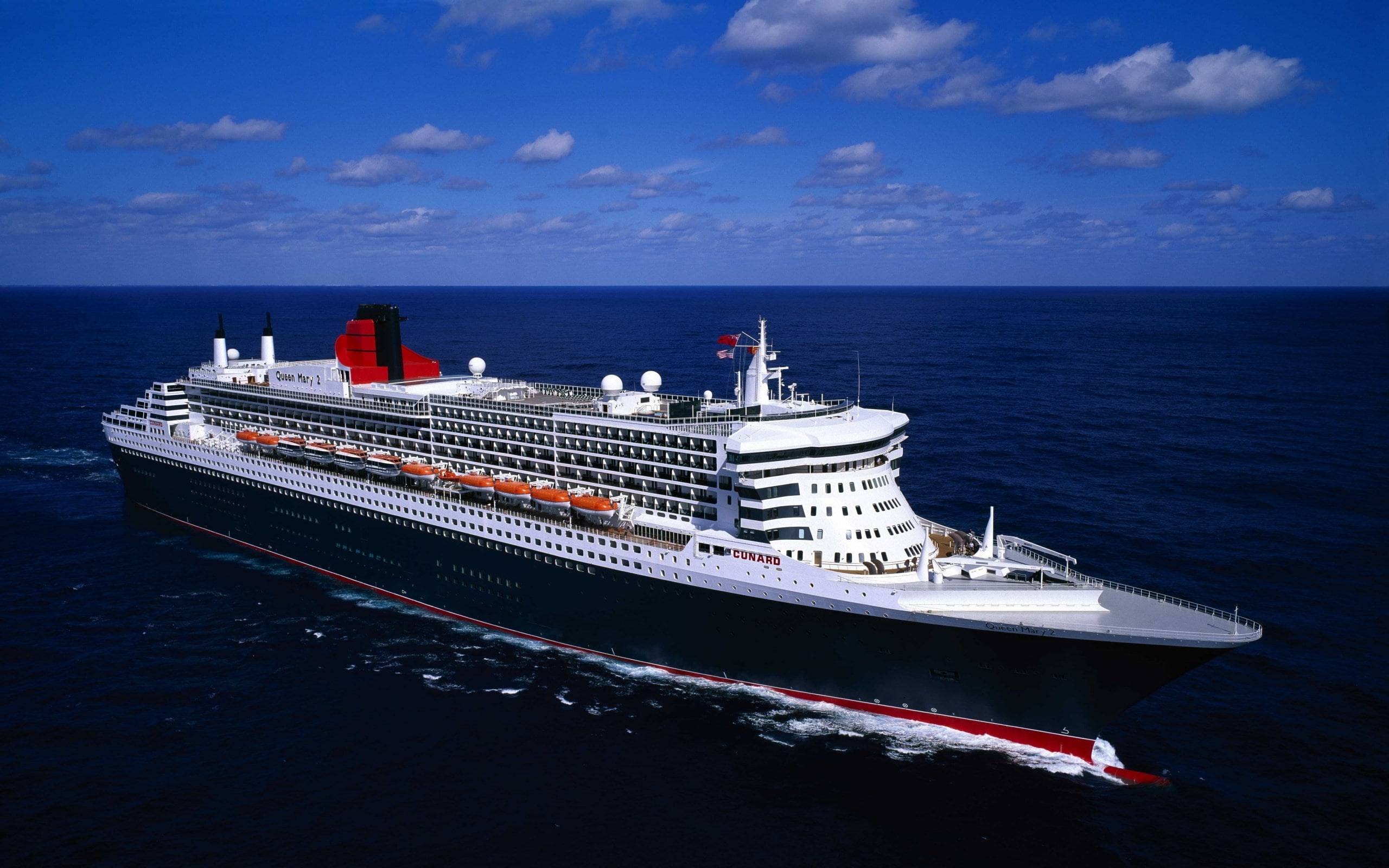rms queen mary 2, nautical vessel, sea, water, transportation