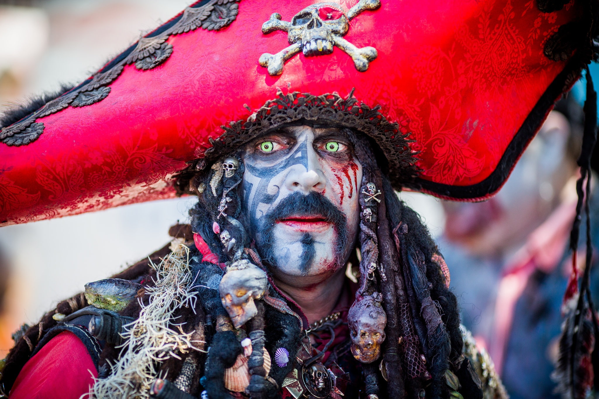 face, makeup, pirate, costume, male
