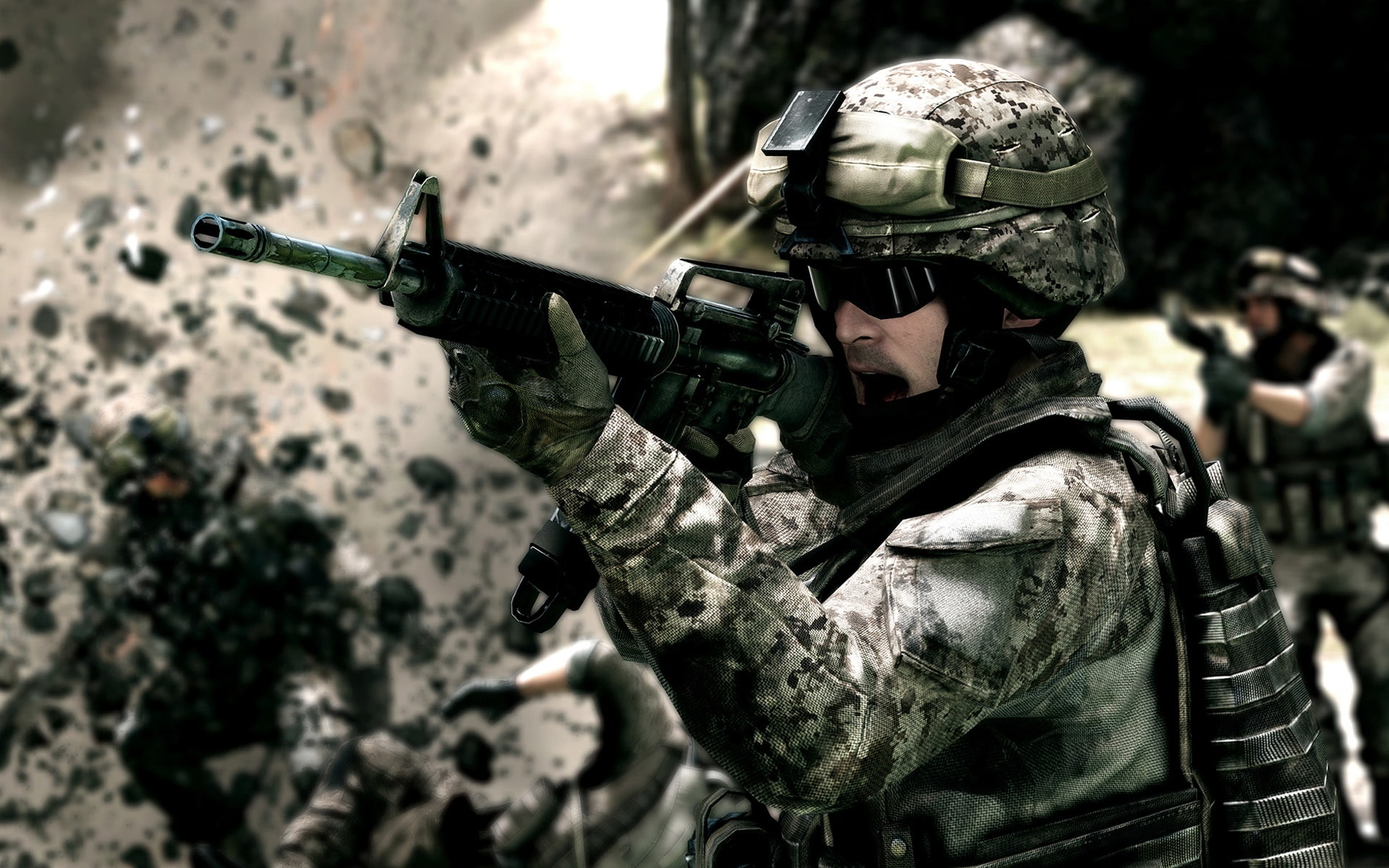 Battlefield 3 soldiers on the battlefield, BF3