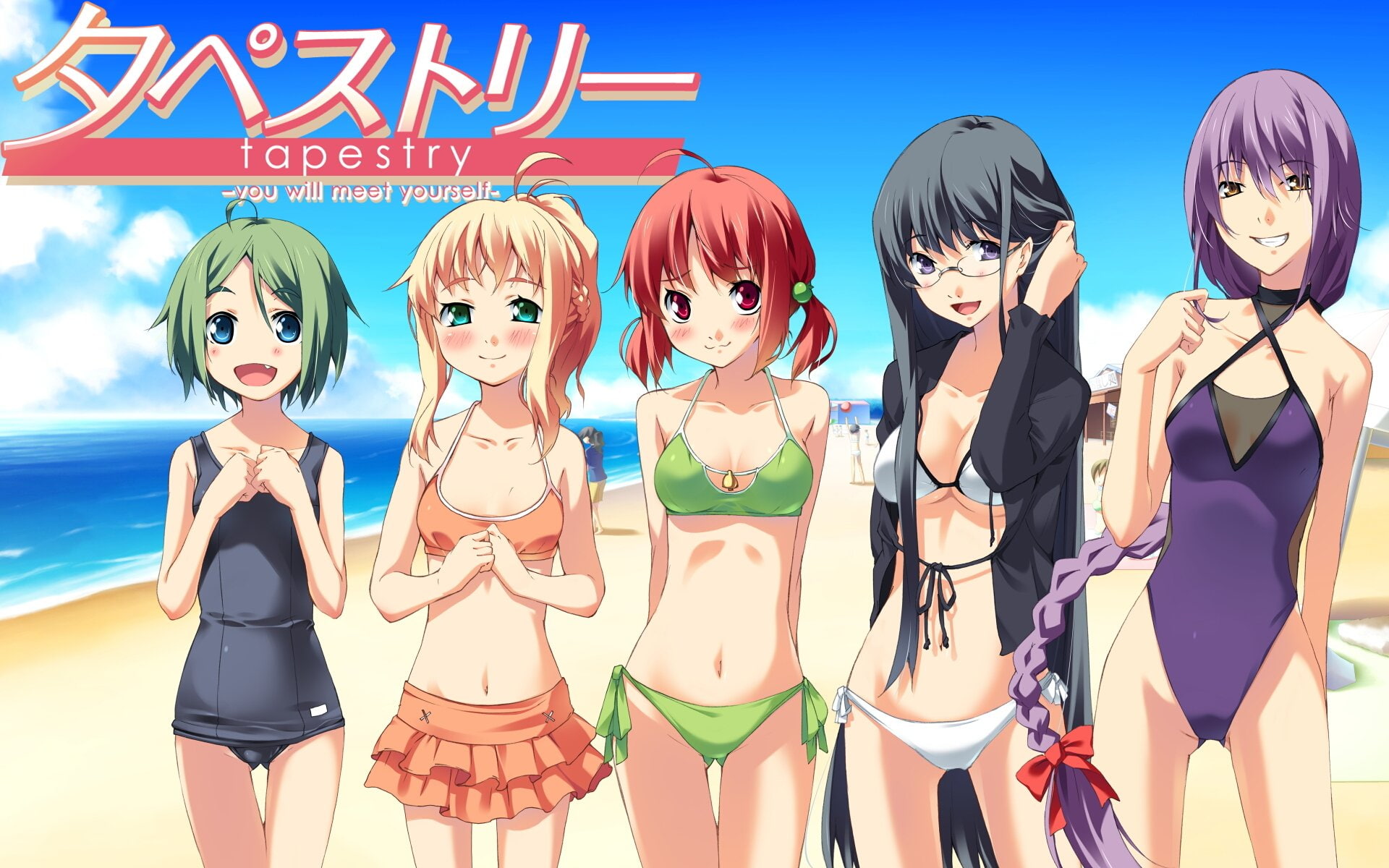 Anime, Tapestry -you will meet yourself-, Beach, Cute, Girl