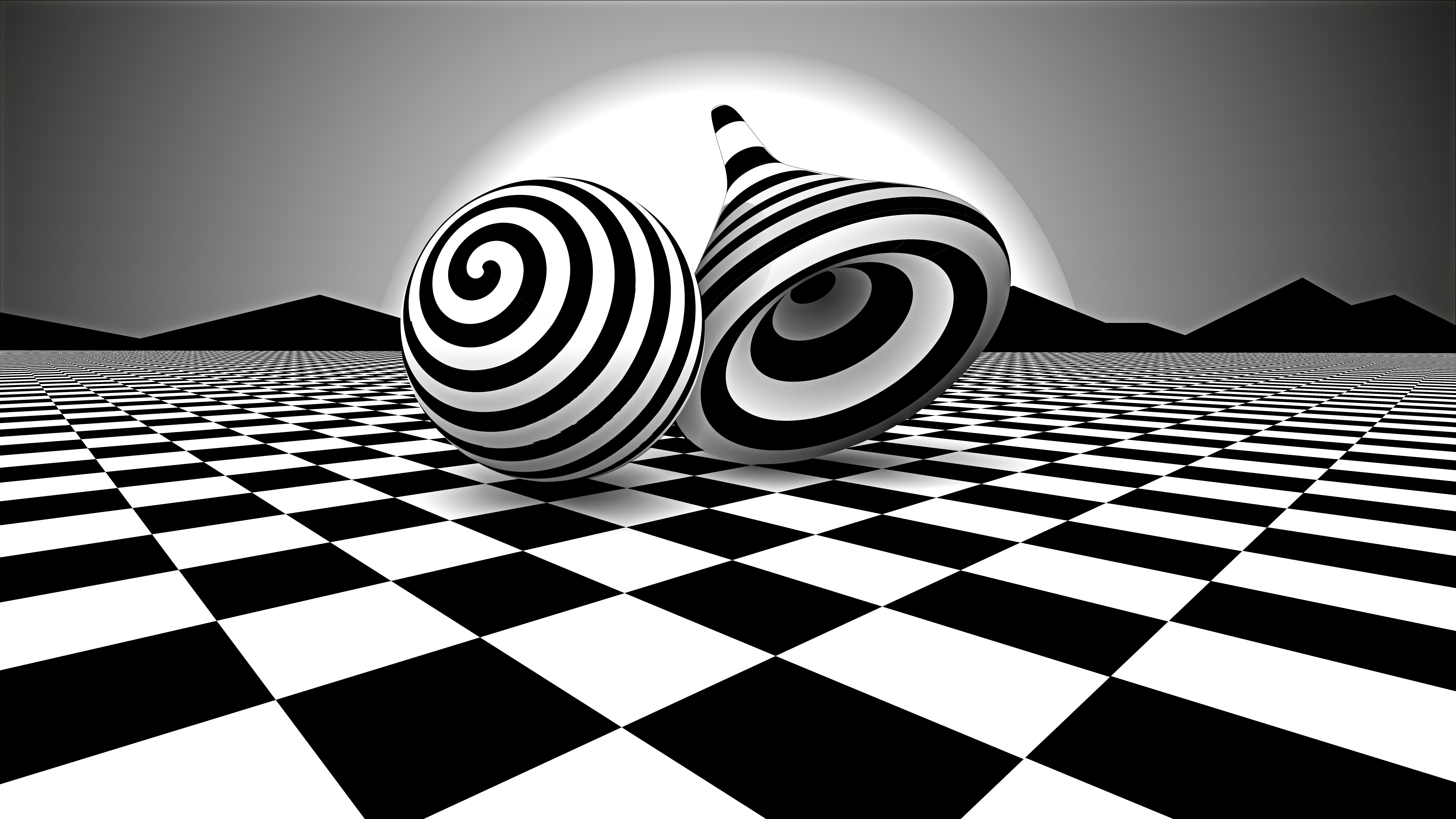 optical illusion, optical art, black, white, pattern, striped