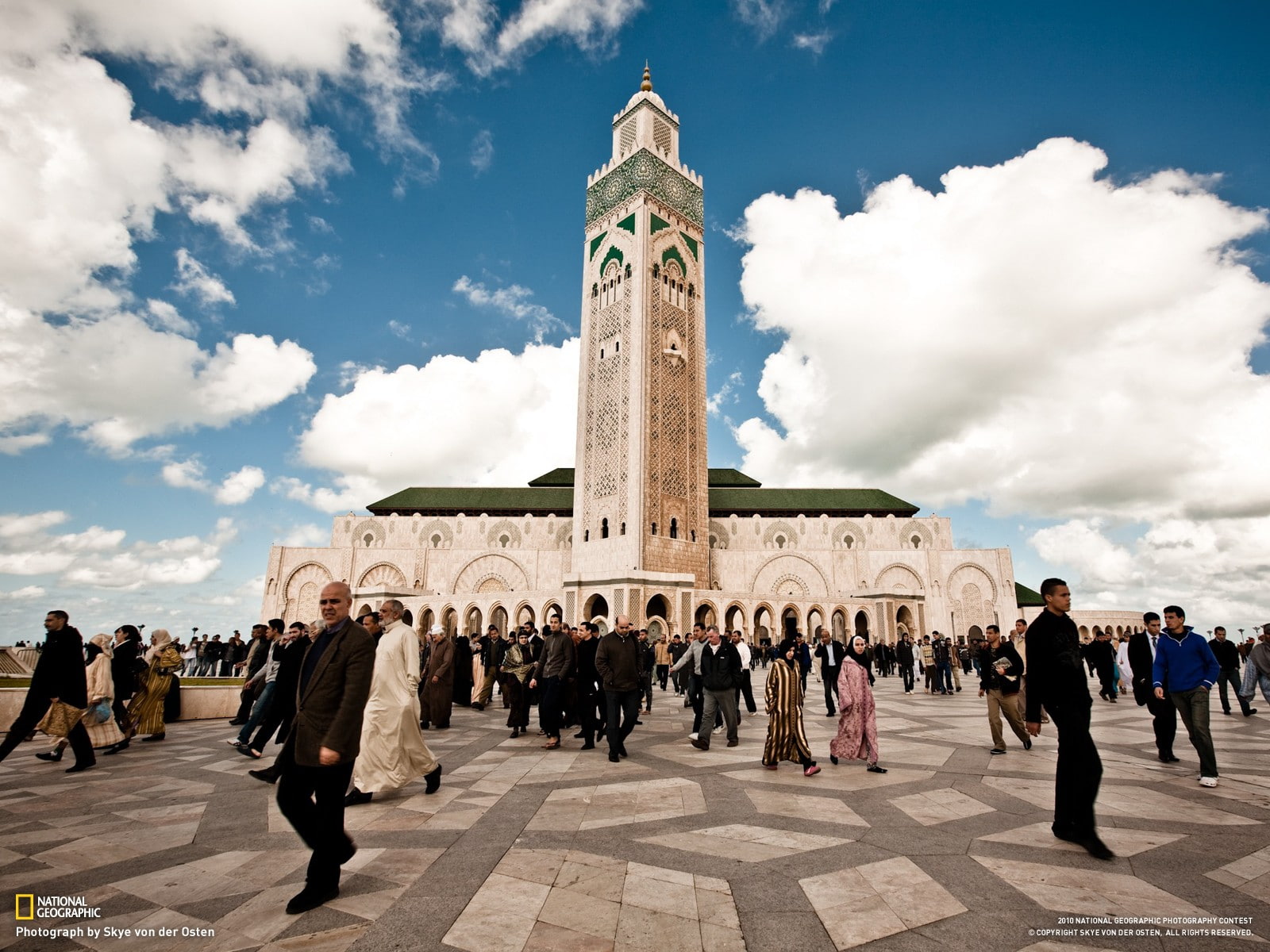 Morocco, Casablanca, large group of people, crowd, architecture