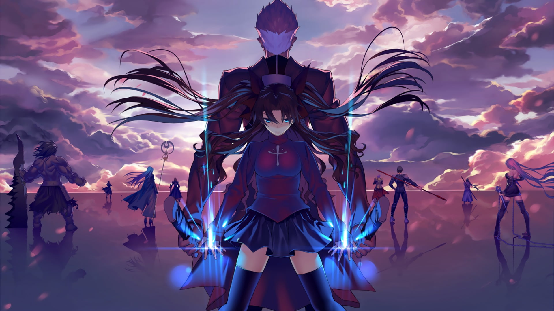 female character with black hair, Fate Series, Tohsaka Rin, Archer (Fate/Stay Night)