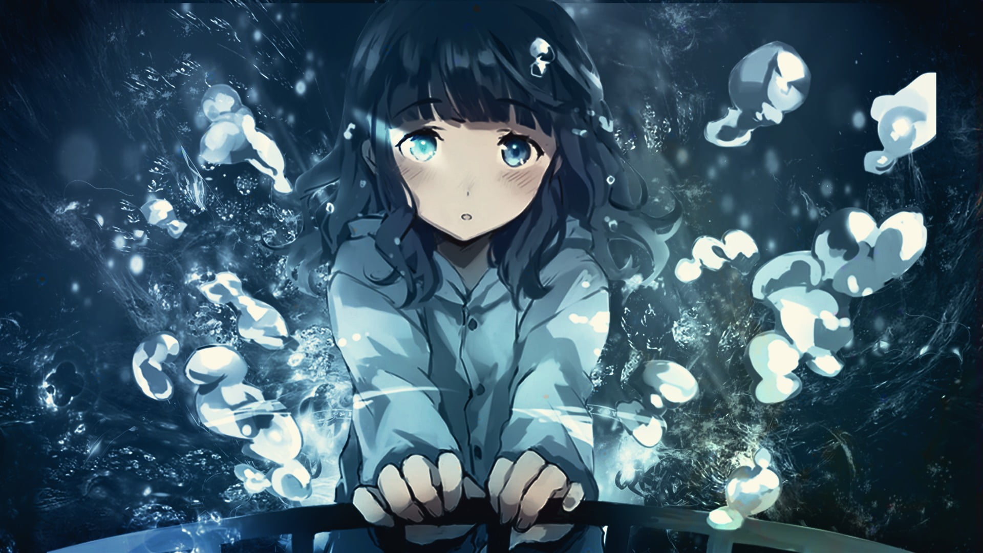 Free download | HD wallpaper: anime, anime girls, water, signatures ...