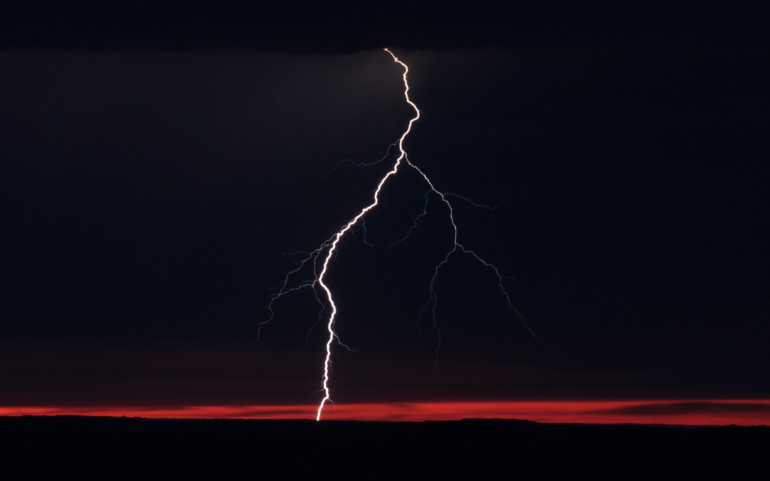 thunder during golden hour photo, photography, landscape, nature