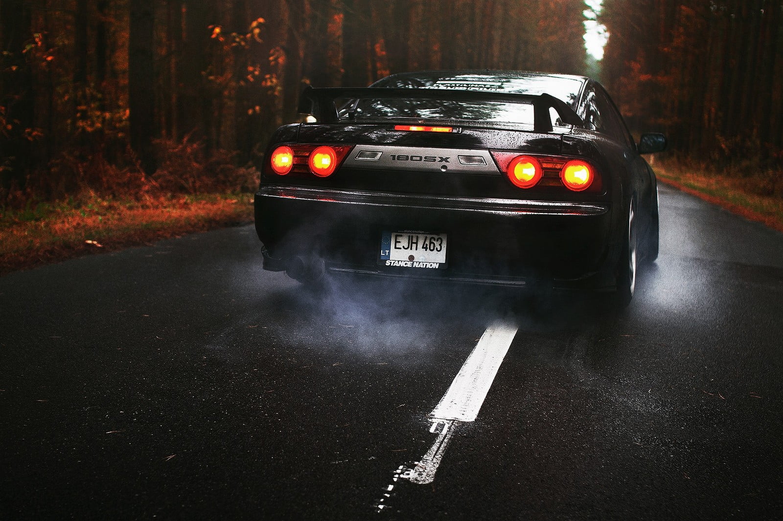 black supercar, JDM, Nissan, 180SX, Burnout, mode of transportation