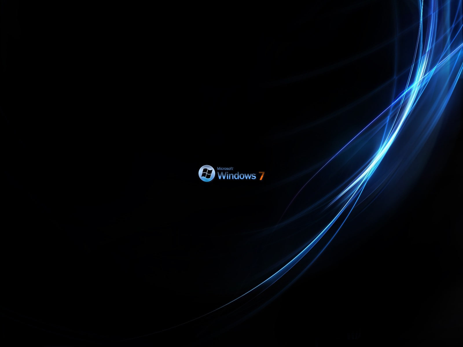 Windows 7, operating system, Microsoft Windows, black background