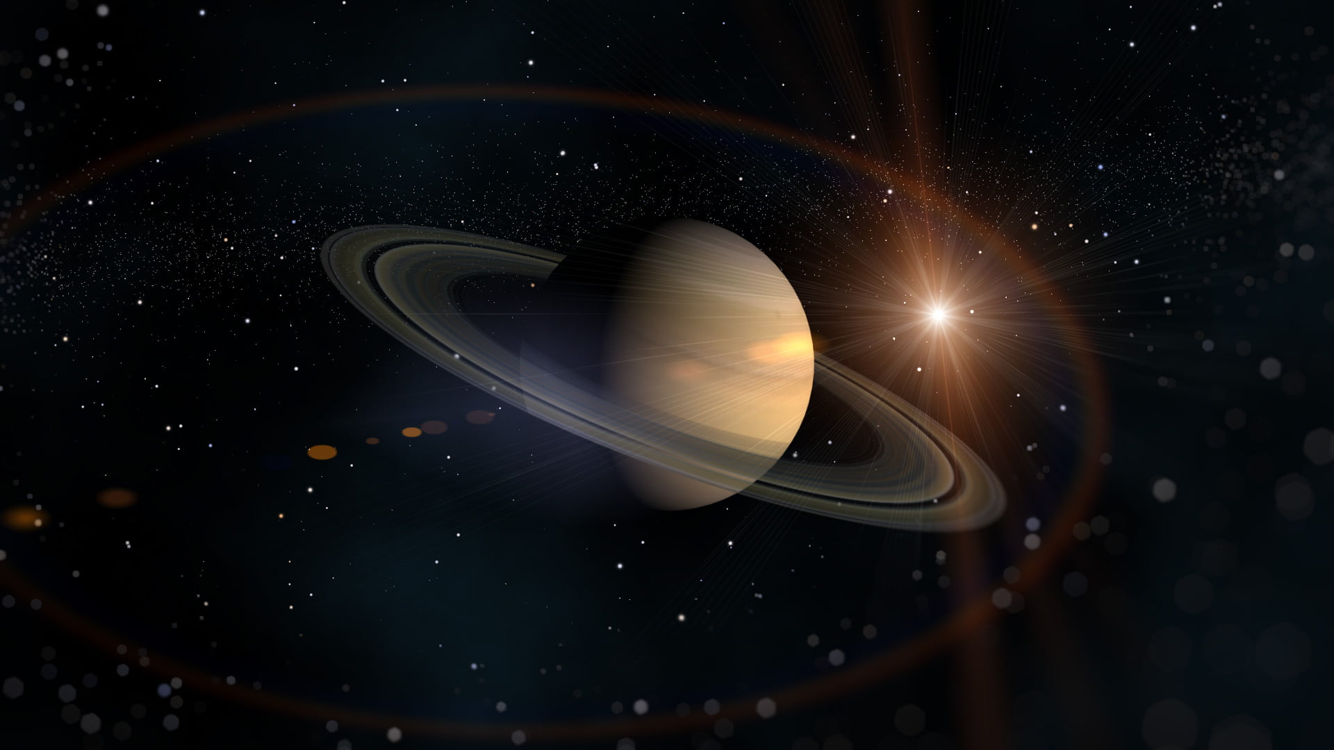 Planet Saturn wallpaper, the sun, stars, ring, Space, planet in our solar system