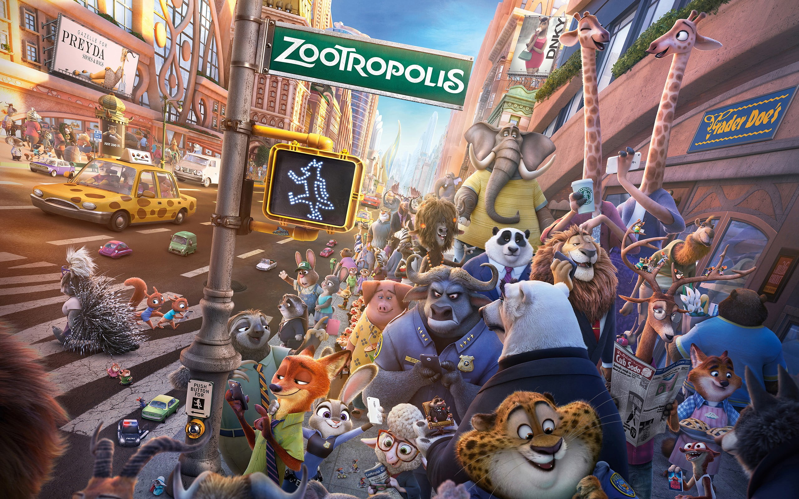 Zootropolis wallpaper, Disney, movies, Zootopia, Nick Wilde, Judy Hopps