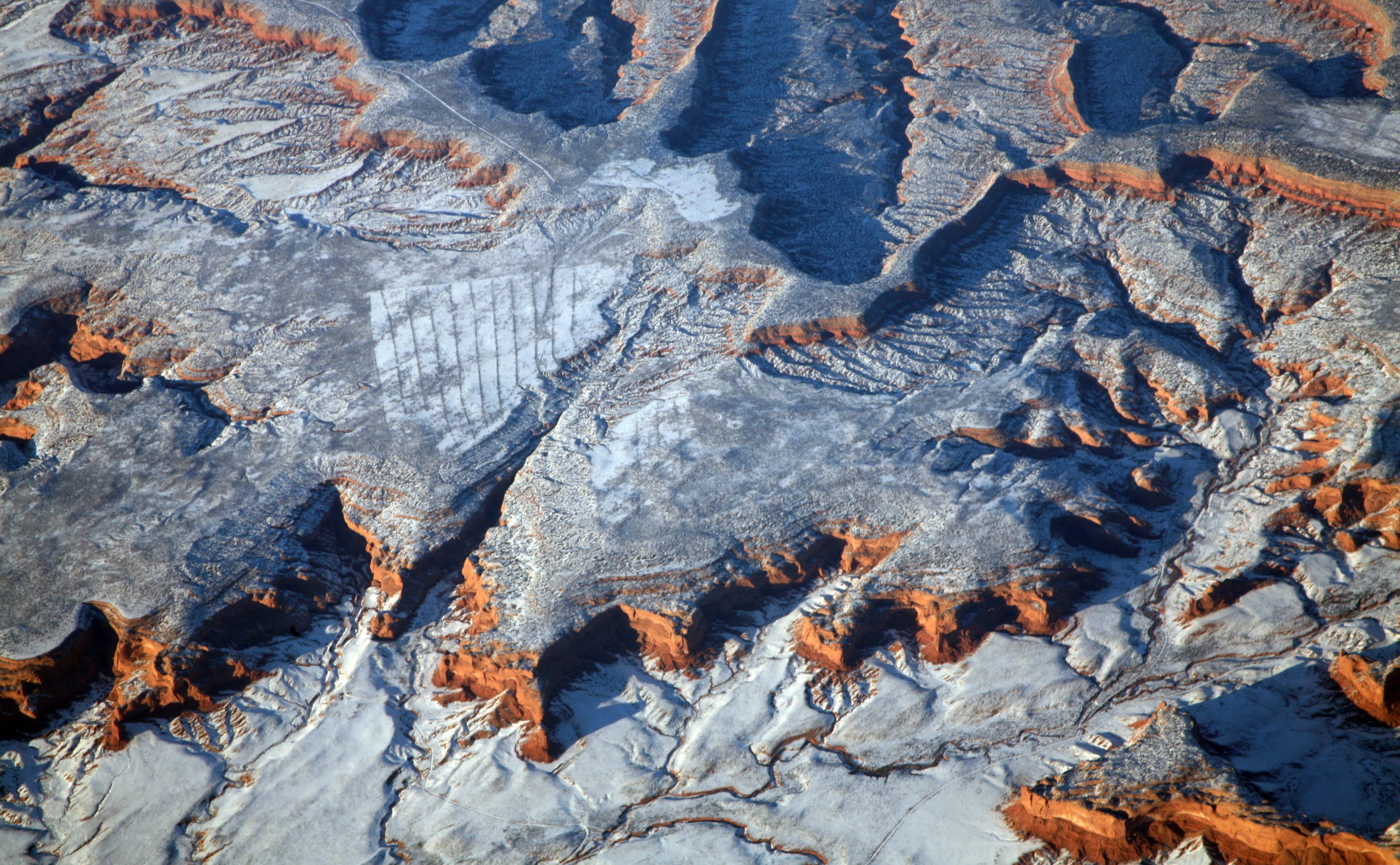 Aerial Photography Of The Colorado Plateau, grey rock formation