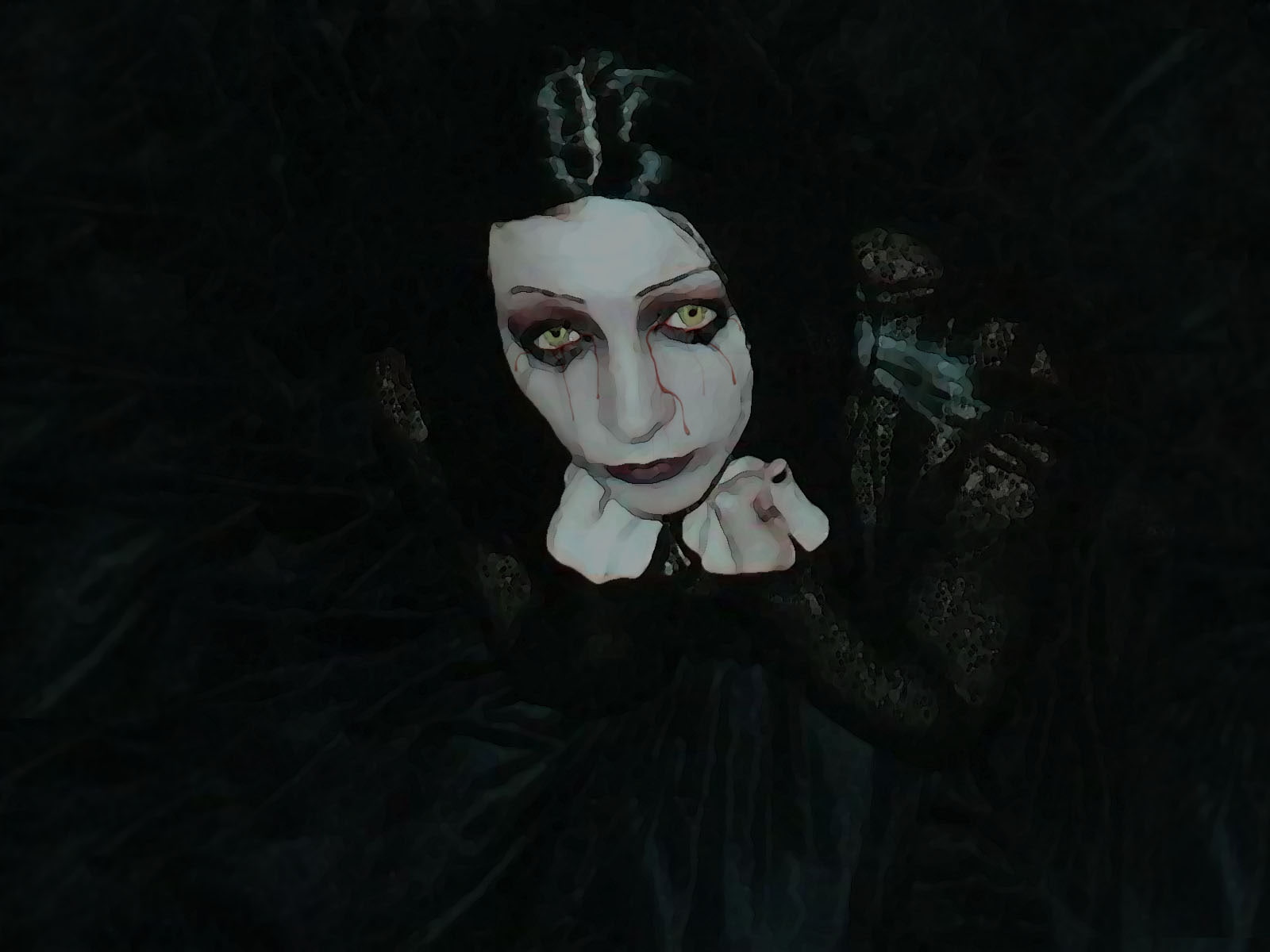 Dark, girl, goth, Gothic, loli, style, vampire, women, portrait