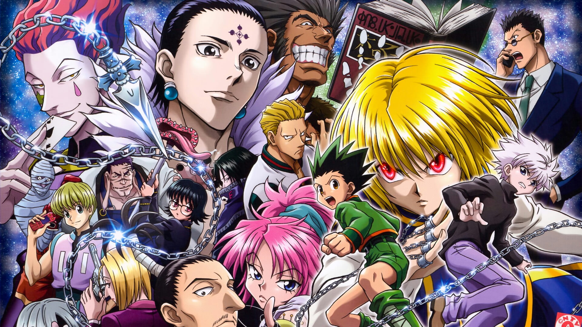 hunter x hunter, multi colored, group of people, variation